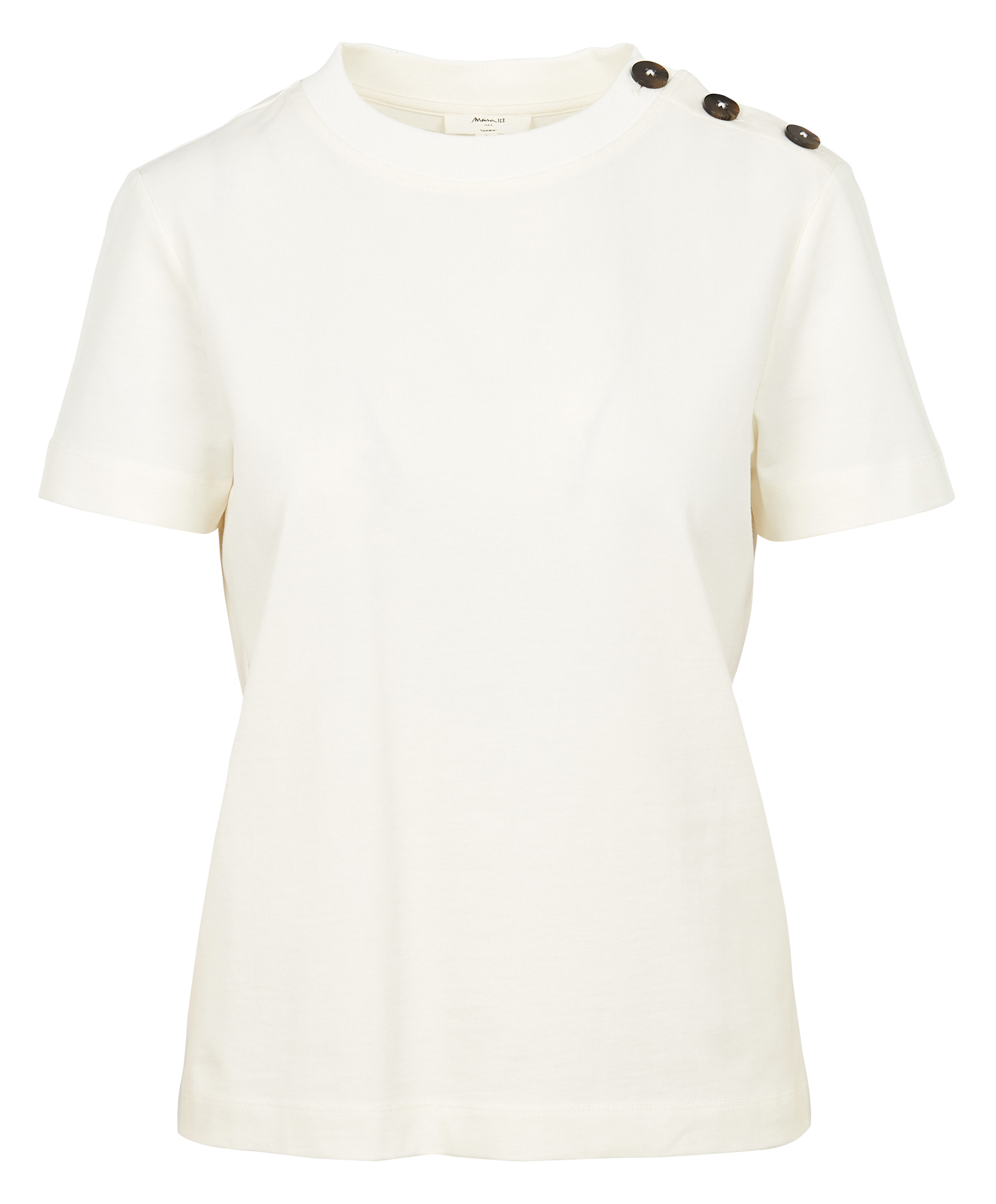 Round-neck cotton T-shirt MAISON 123 Beige