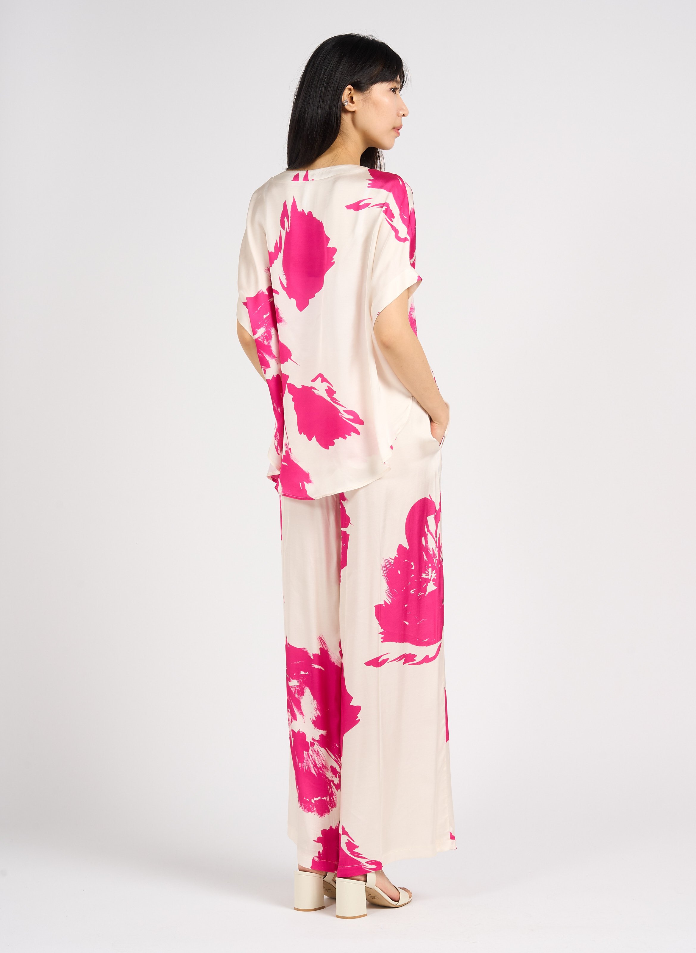 Printed wide-leg pants IMPERIAL Pink