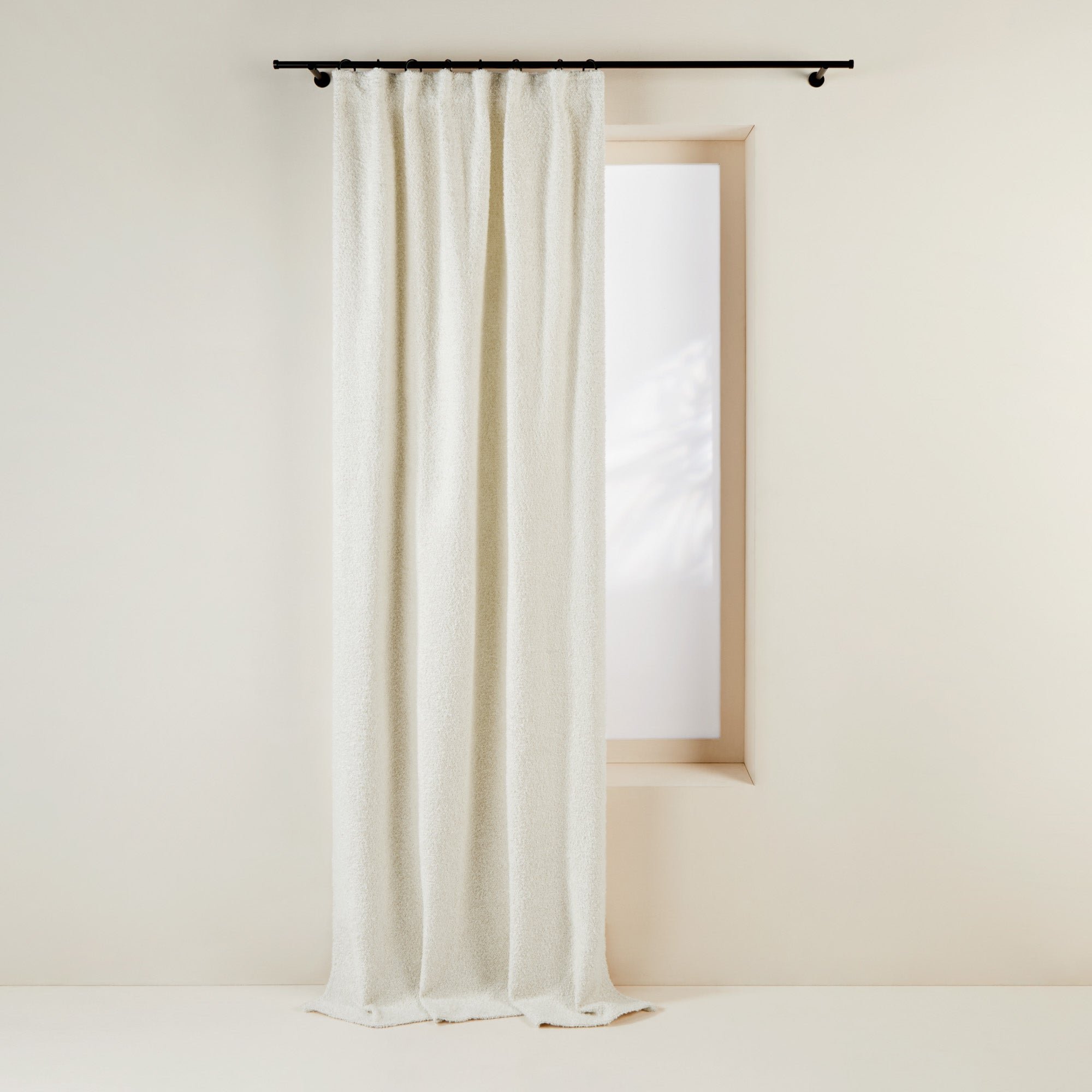 Pleated ribbon curtain LEONARD Ivoire