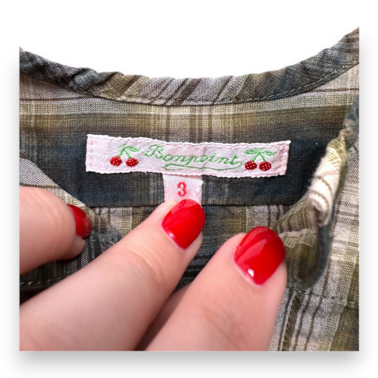 Green baby blouse - 3 months BONPOINT - Seconde Main Green