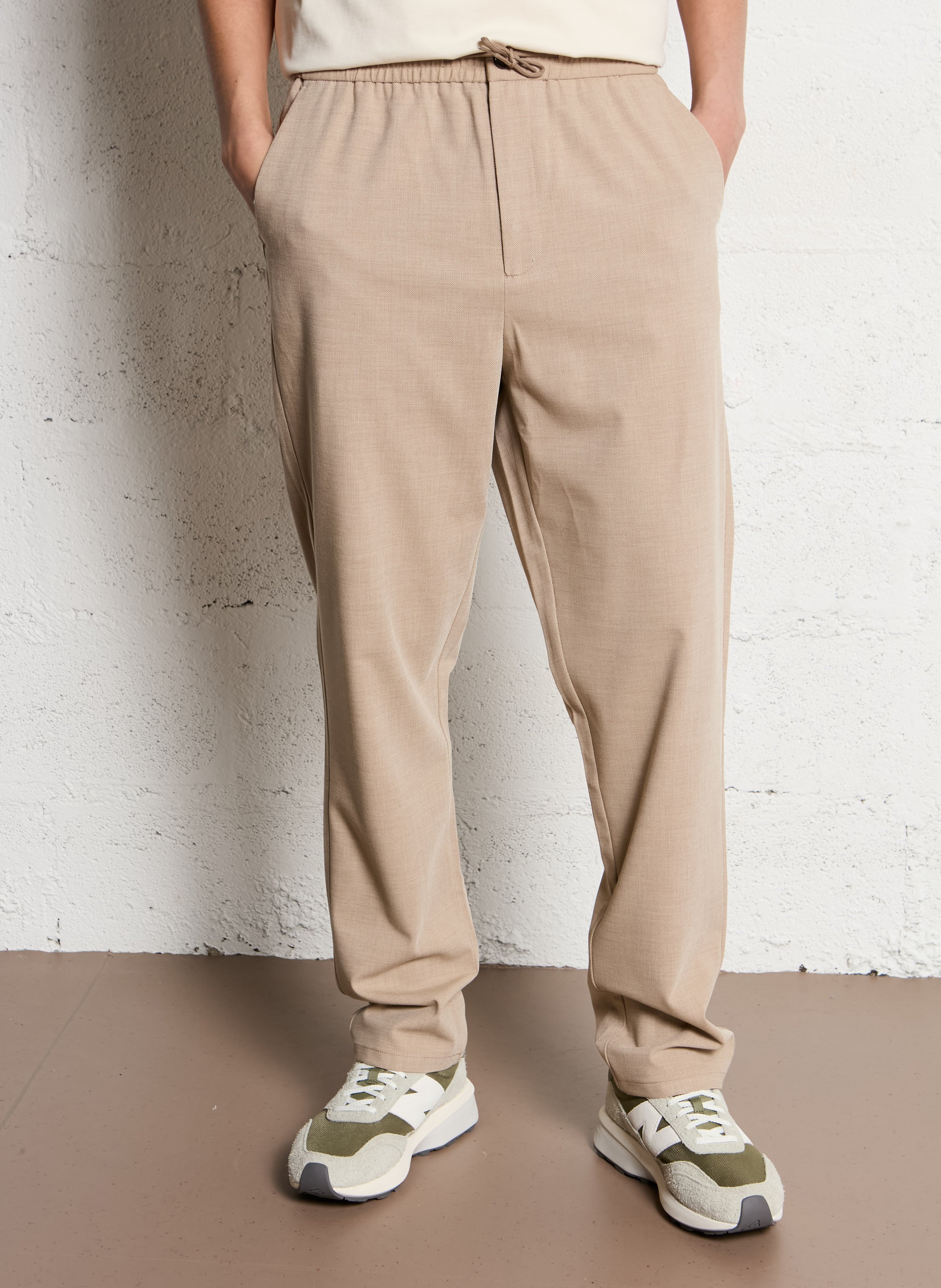 Bandplooibroek LES DEUX Beige