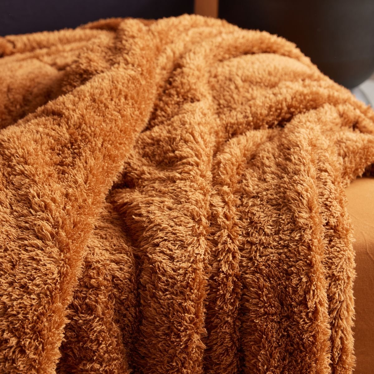 Solid fleece plaid TODAY LINGE DE MAISON Brown