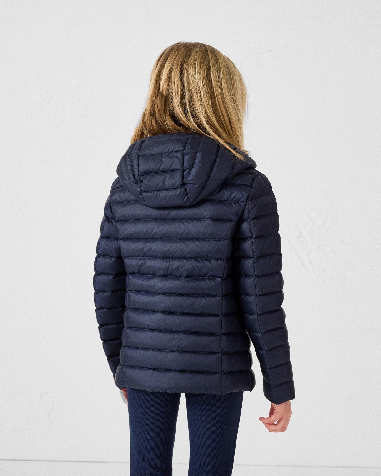 Carla lightweight hooded children's down jacket JOTT Blue