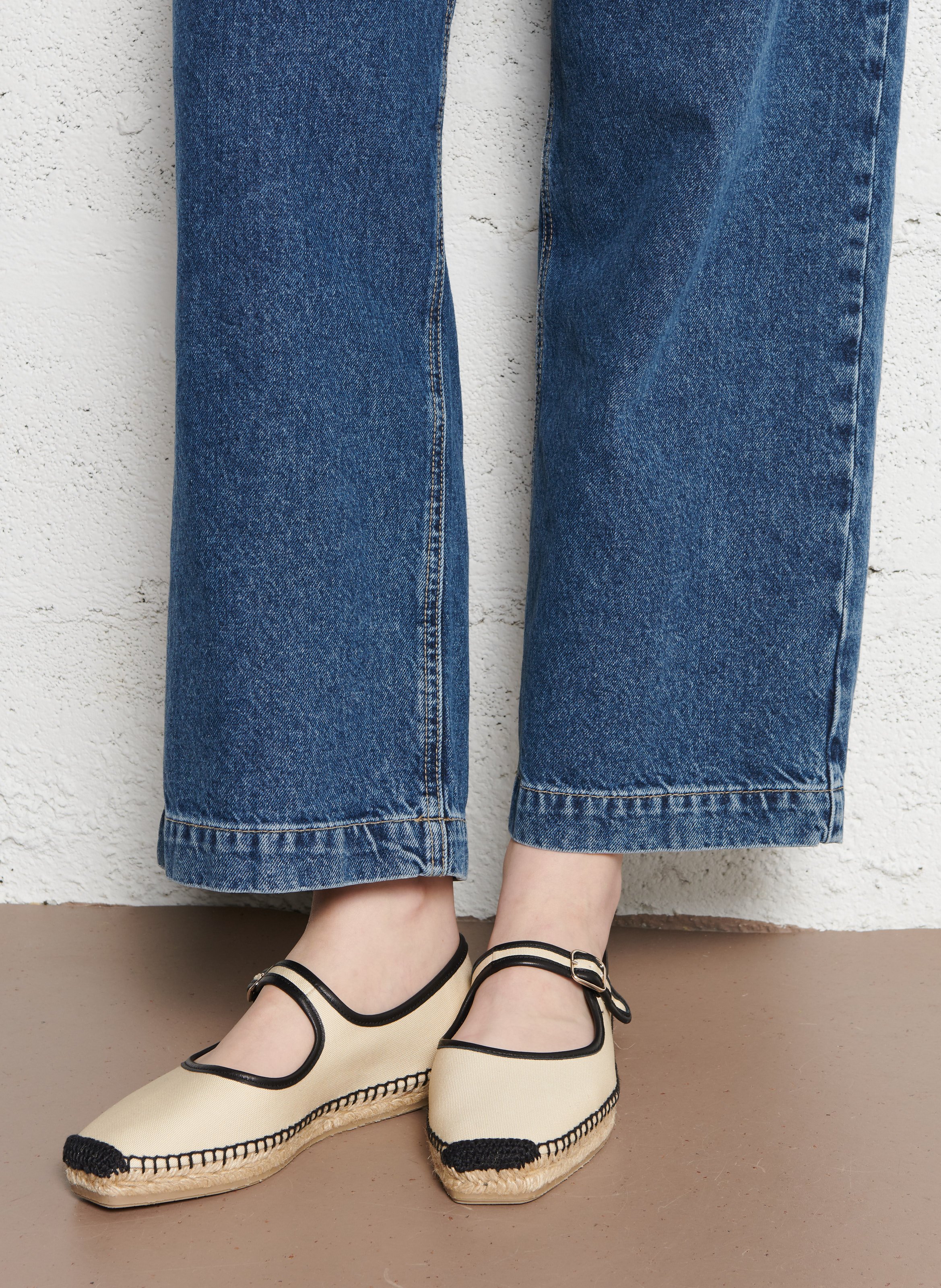 Cotton-blend espadrilles Beige