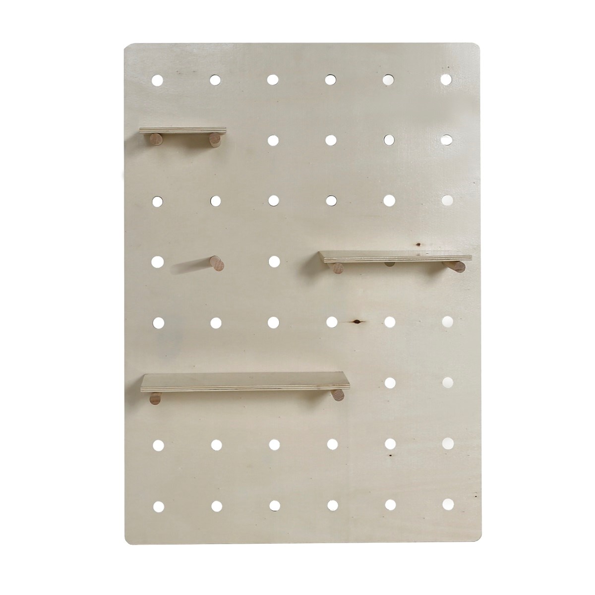 Adaptable wall organizer for plywood shelves FACTORY Beige