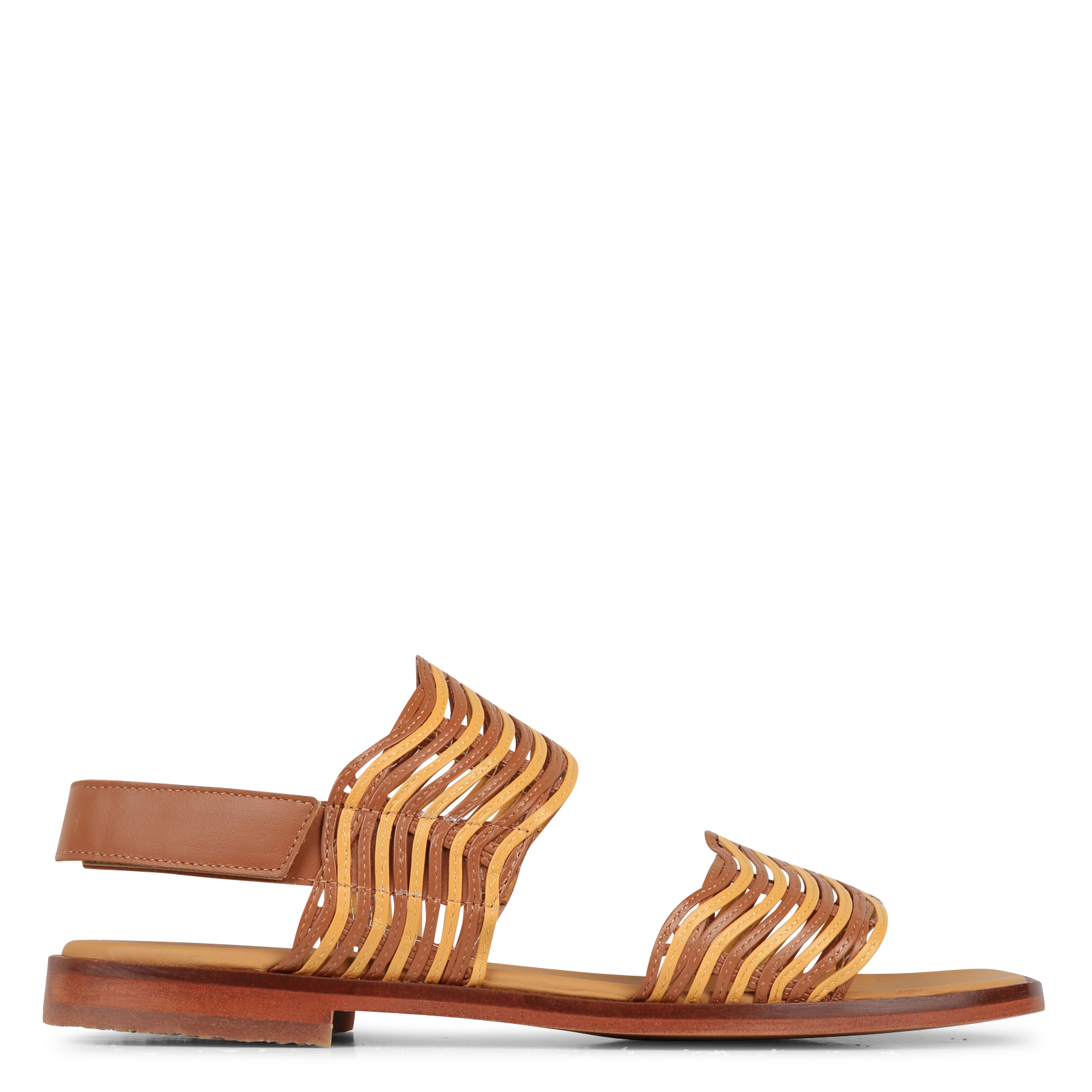 Sandales plates en cuir KOSMA MENORCA Marron