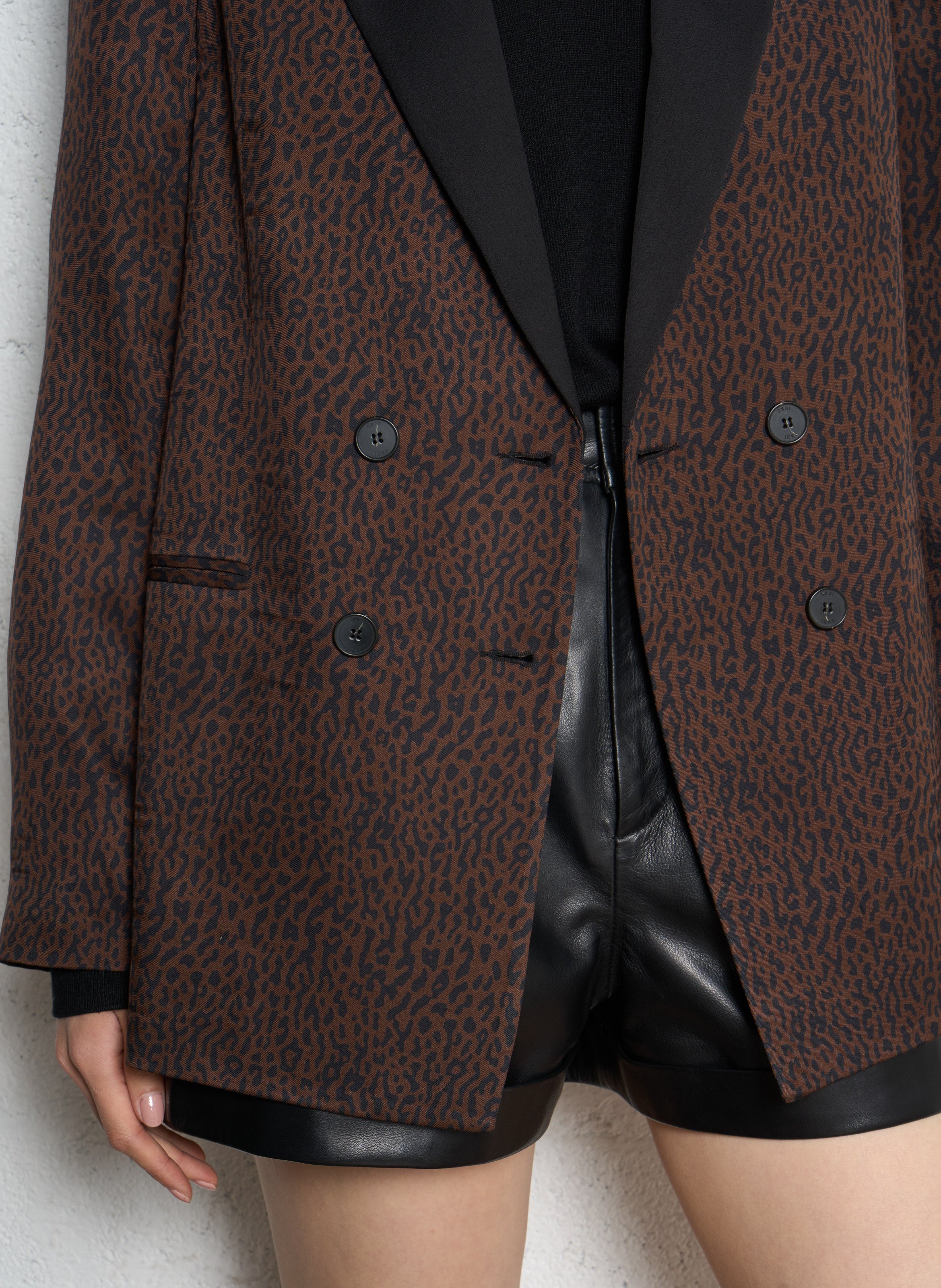 Blazer met print IKKS Bruin