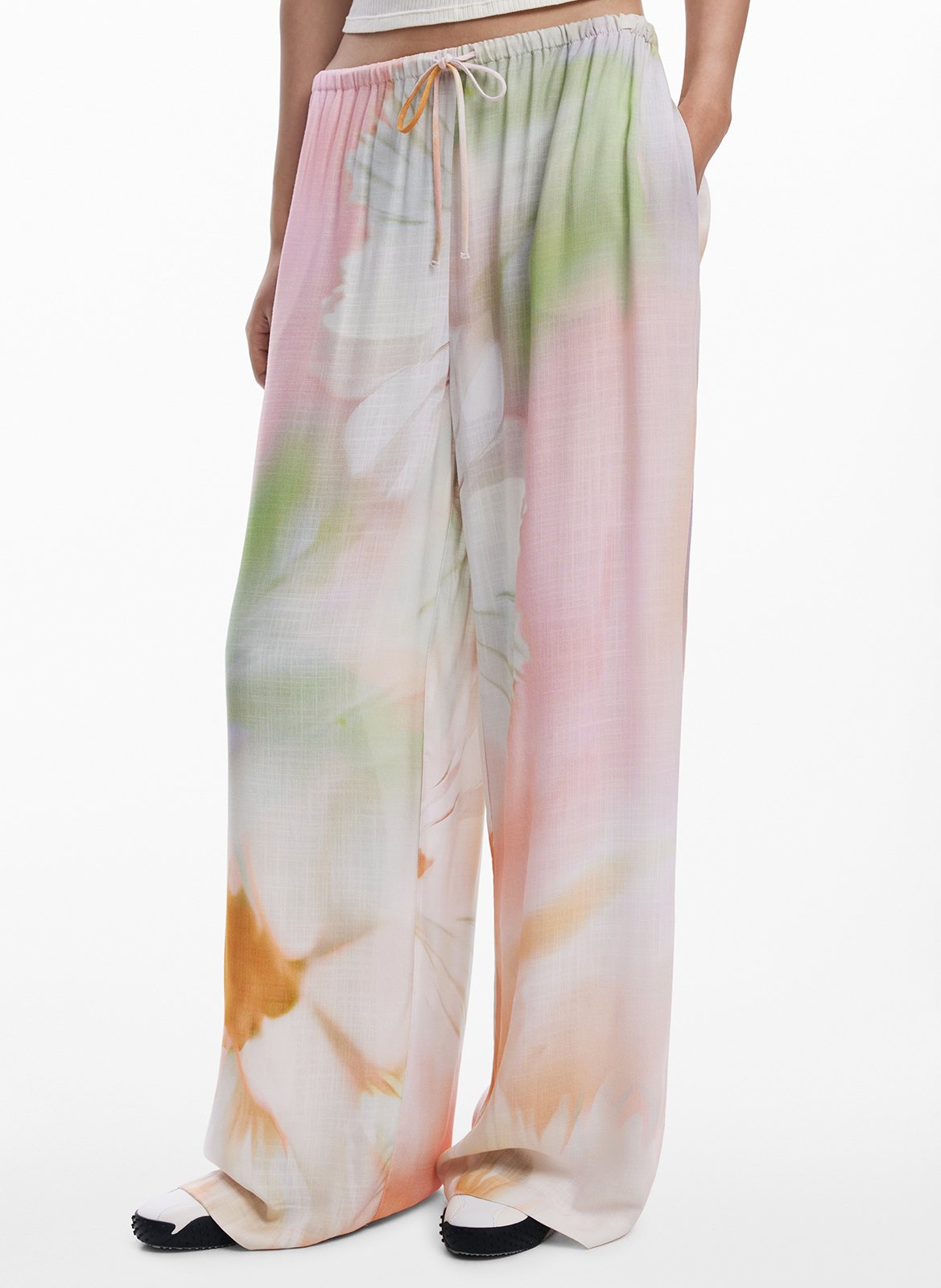 Pantaloni lunghi fluidi stampati DESIGUAL Multicolore