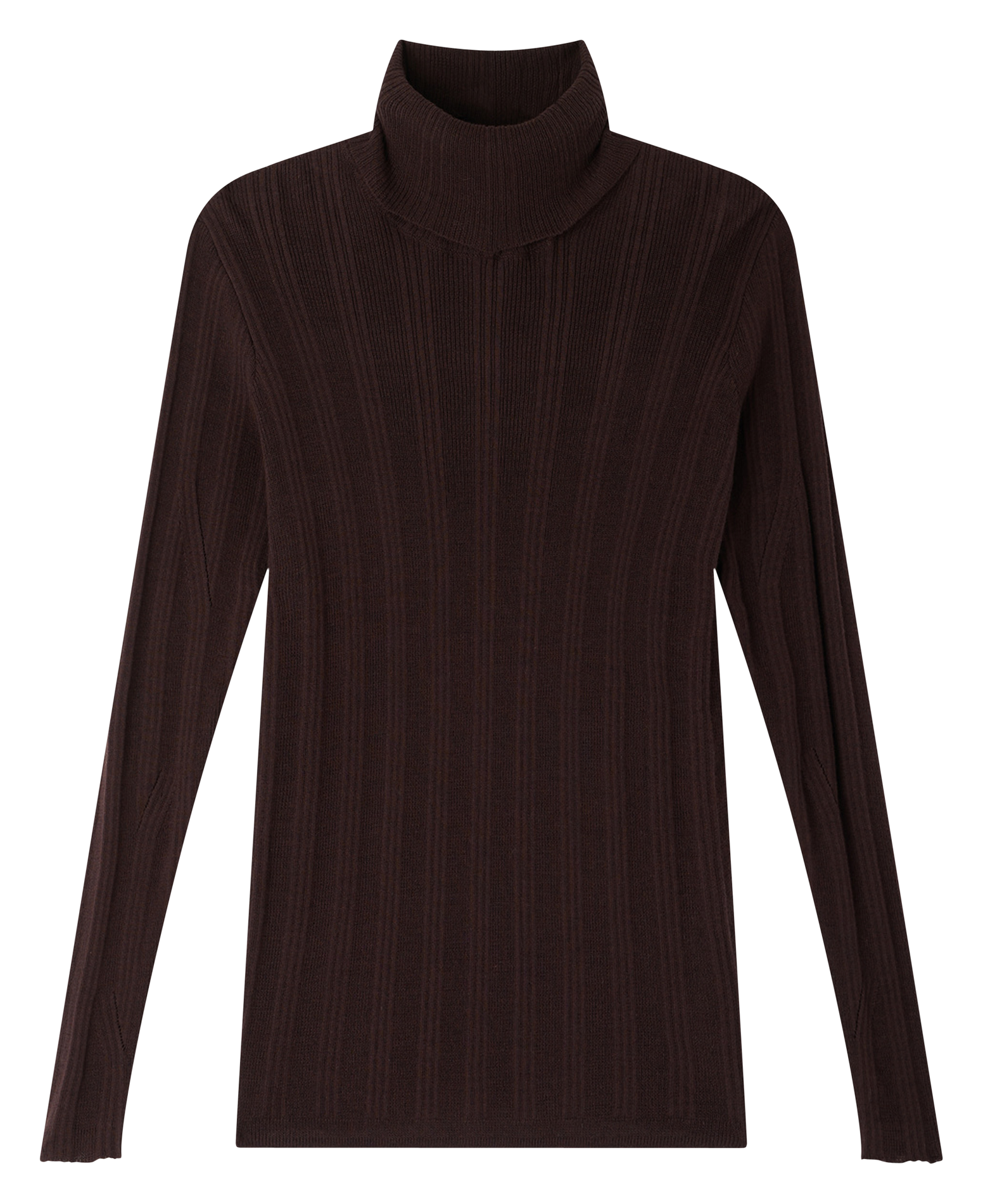 Fitted turtleneck sweater in blended cotton SESSUN Brown