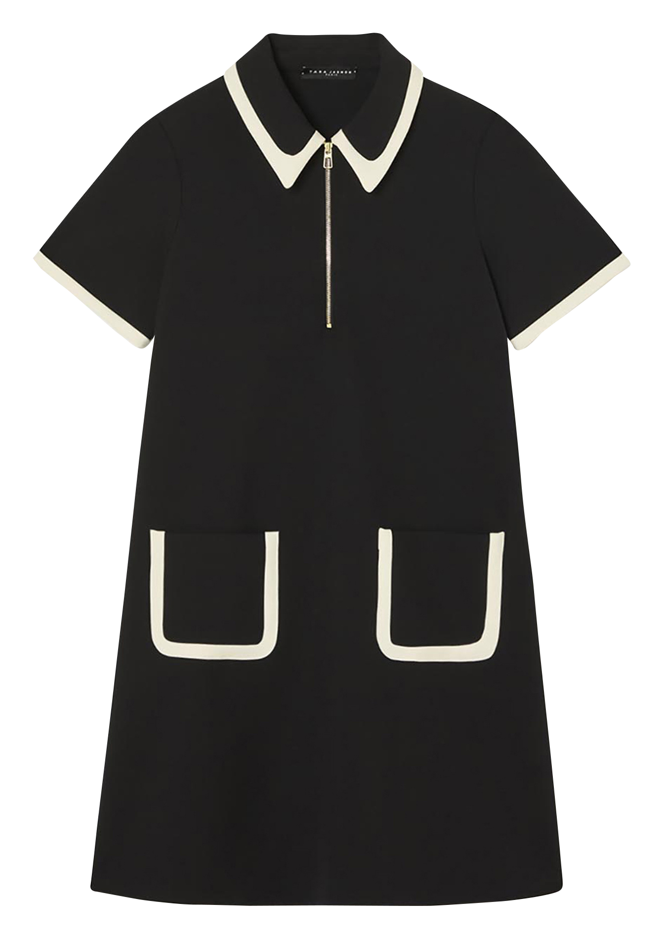 Robe courte trapèze rétro TARA JARMON Noir