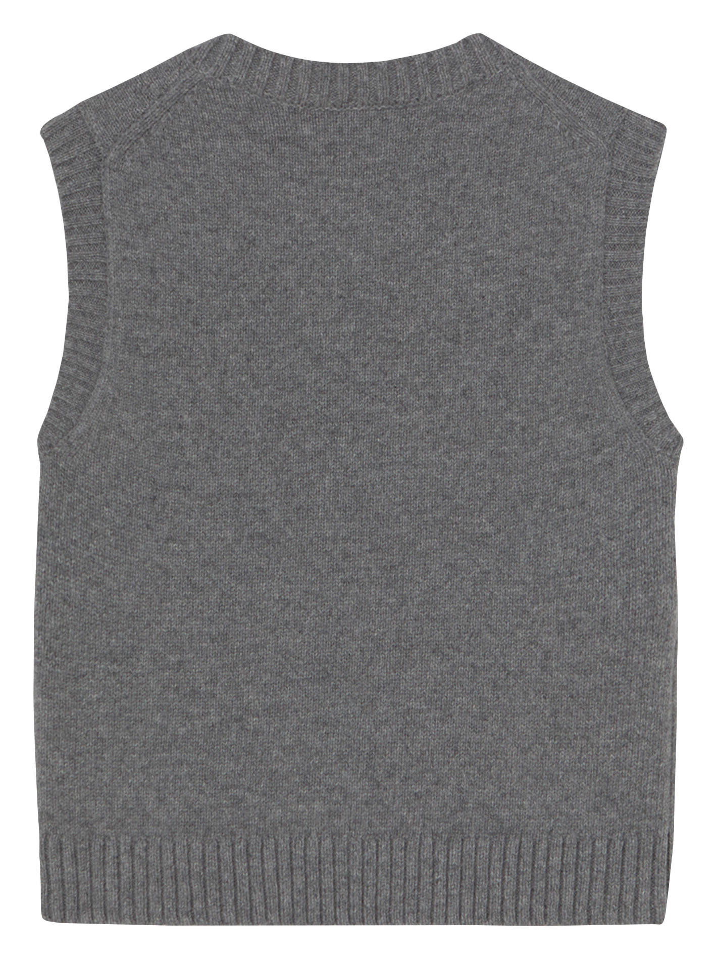 Top col rond en laine THE TINY BIG SISTER Gris