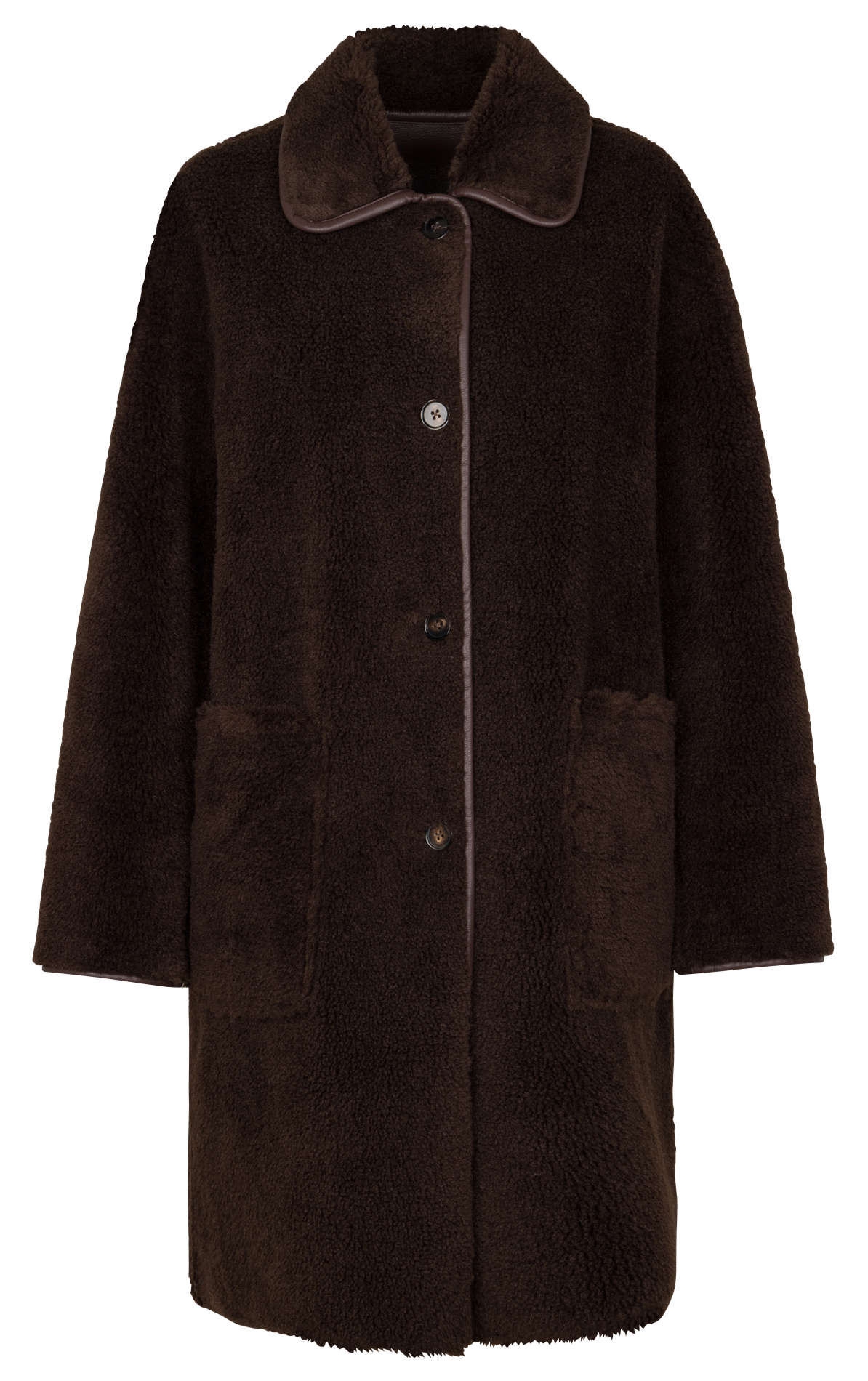 Manteau oversize réversible BELLEROSE Marron