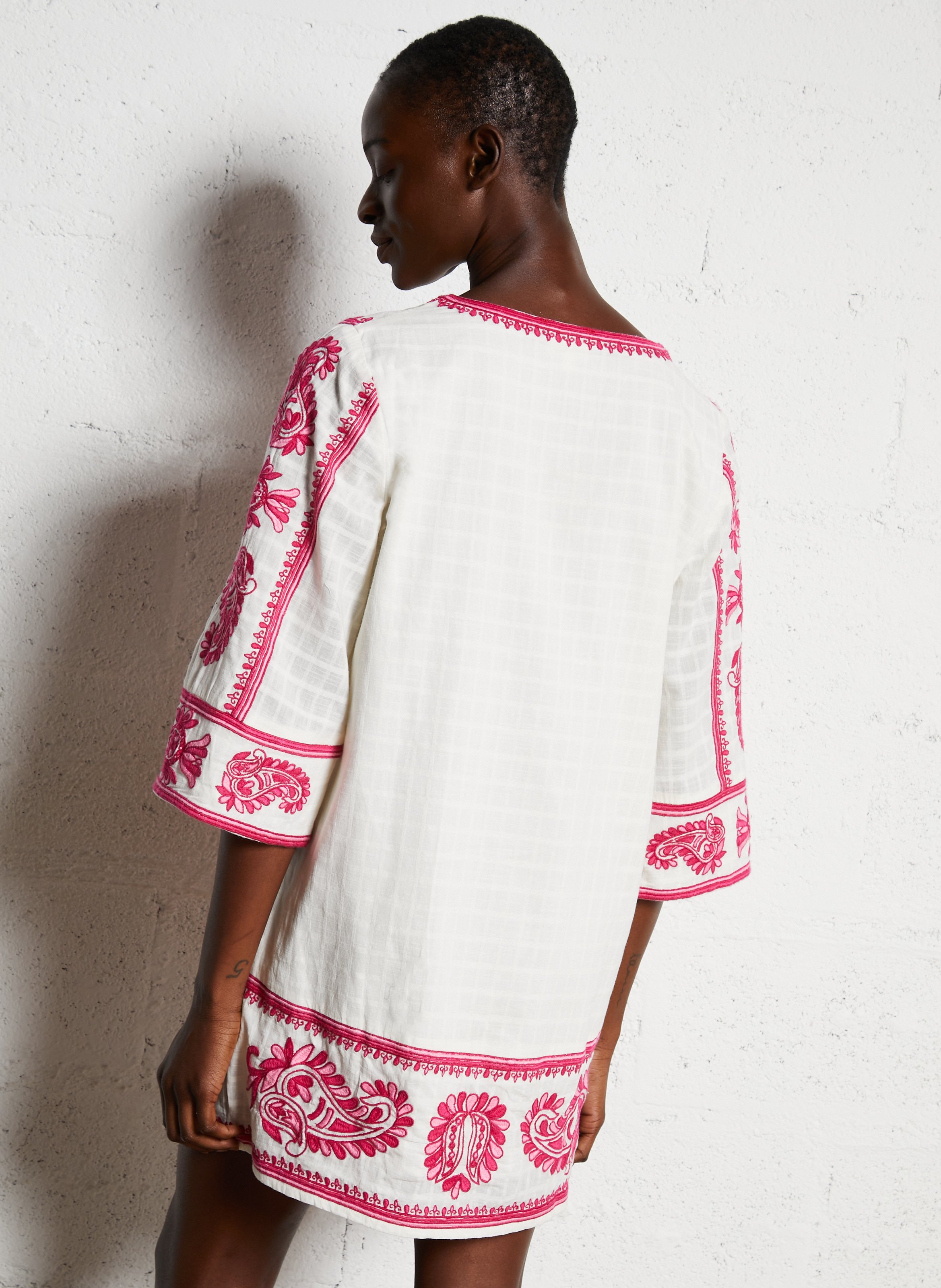 Short cotton dress MAISON 123 Pink