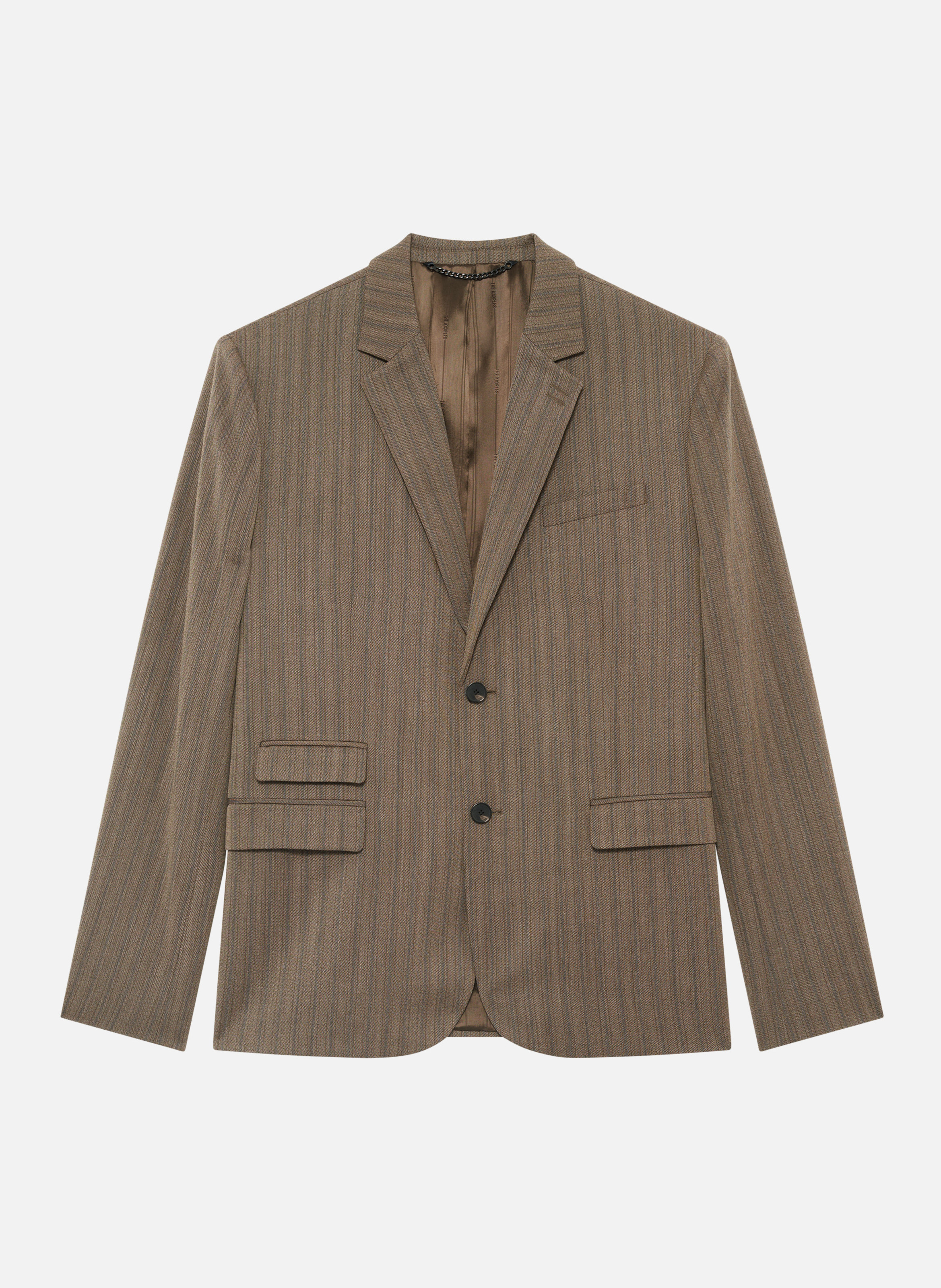 Striped suit jacket THE KOOPLES Brown