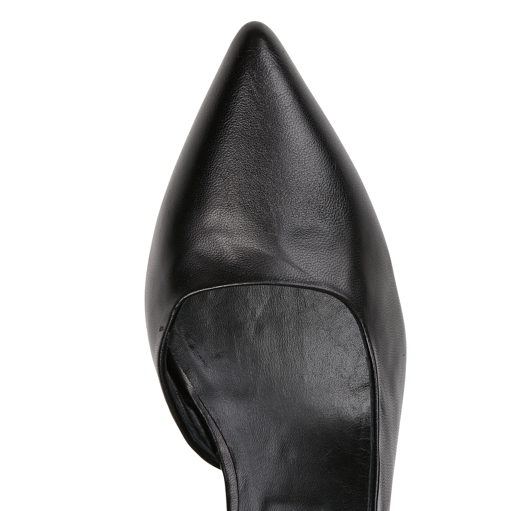 Puntige leren pumps met bandje MAISON 123 Zwart