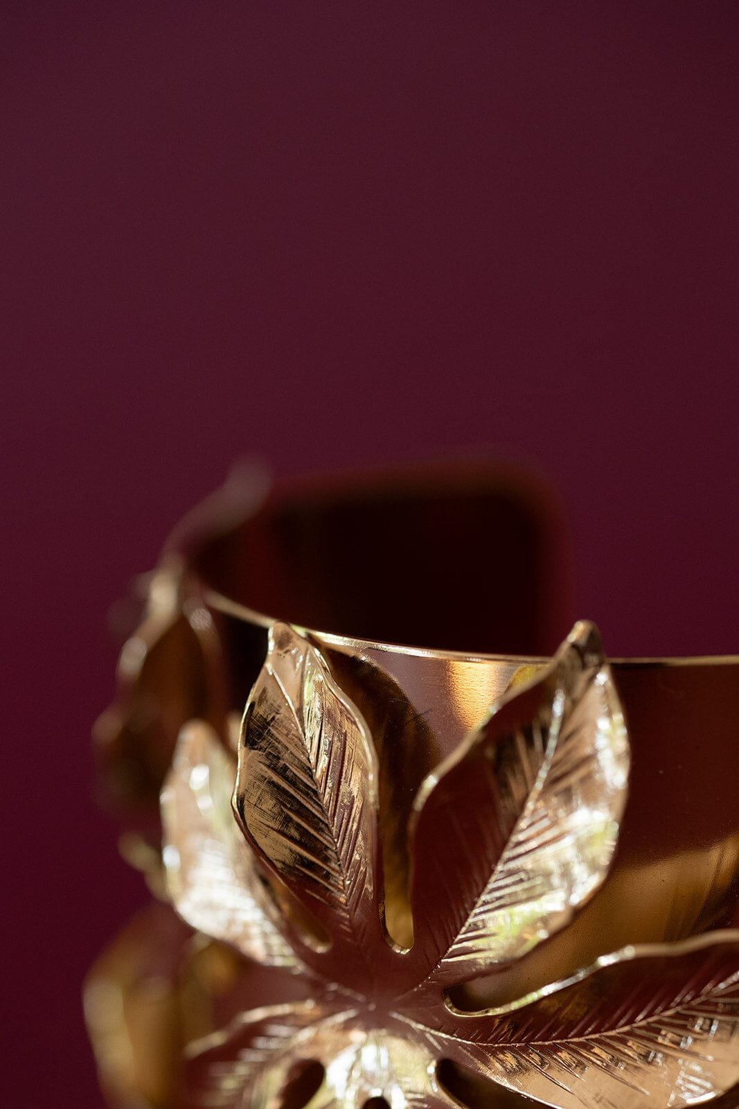 Gold-plated flower cuff MONSIEUR SIMONE Golden
