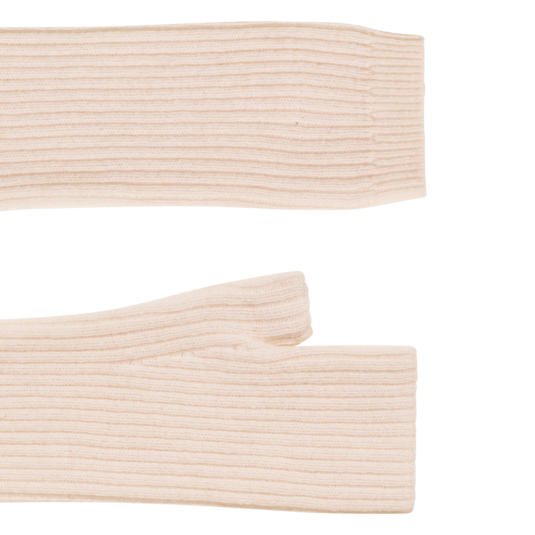 Solid cashmere mittens FROM FUTURE Beige