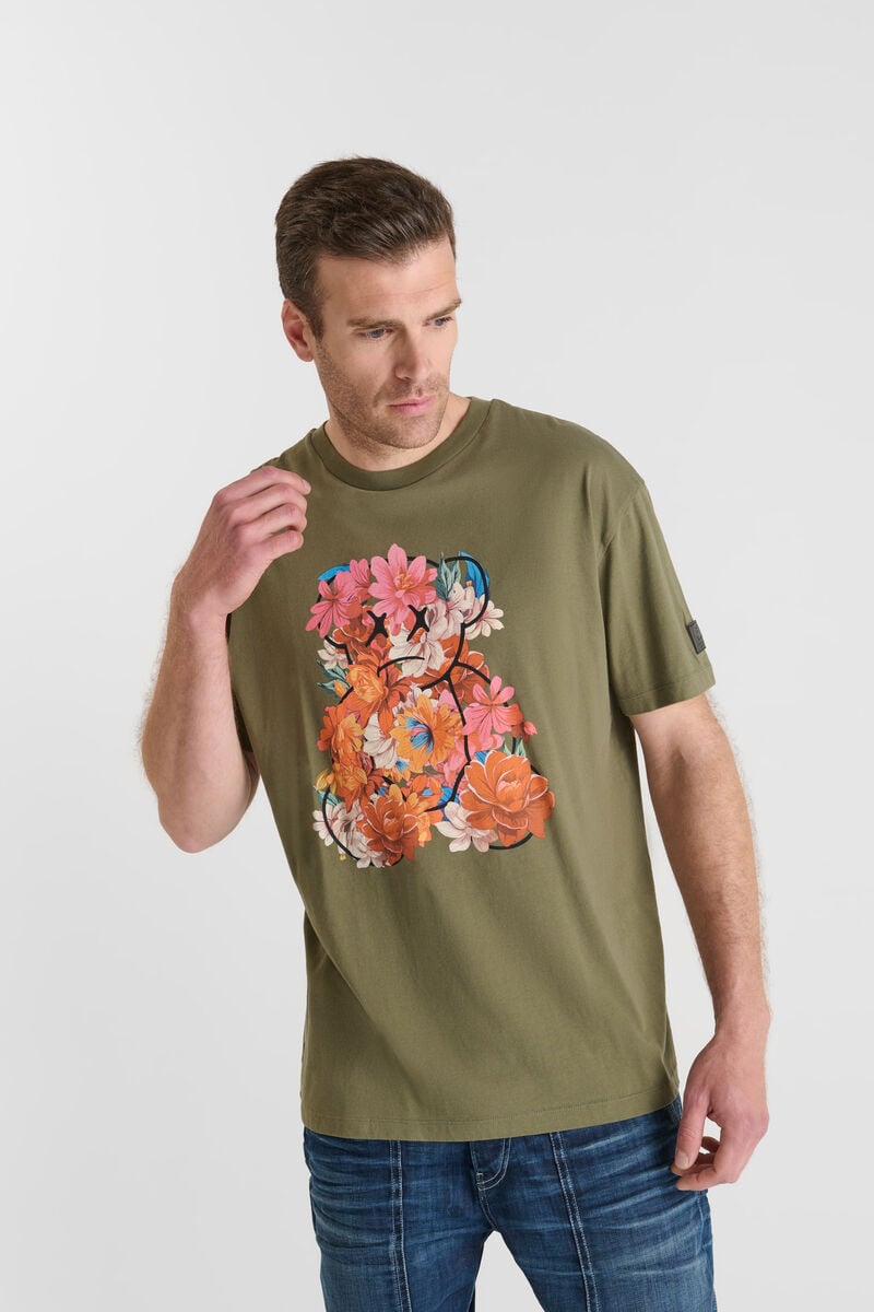 Tommy Badge T-shirt LE TEMPS DES CERISES Khaki