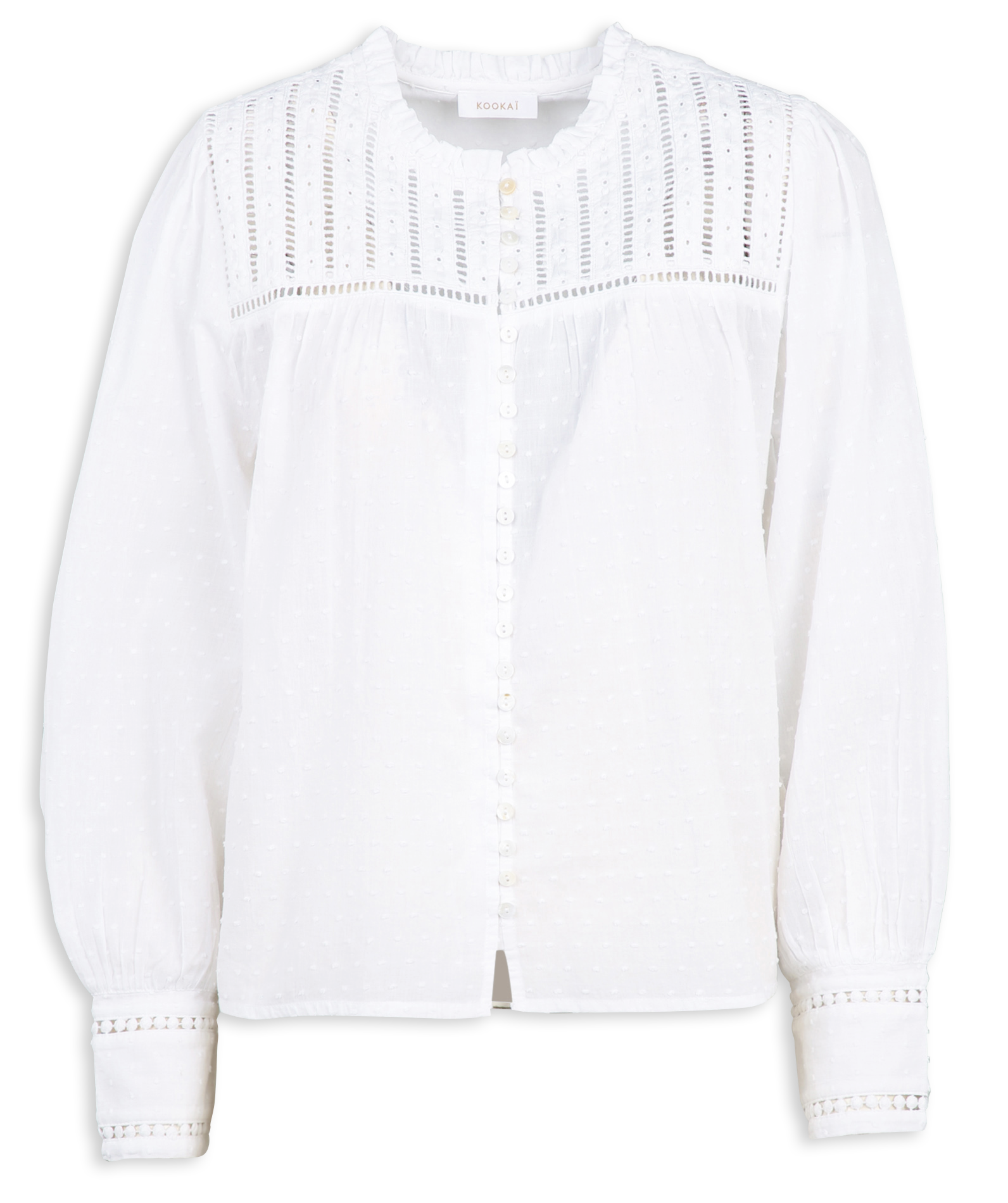 Rechte katoenen blouse KOOKAI Wit