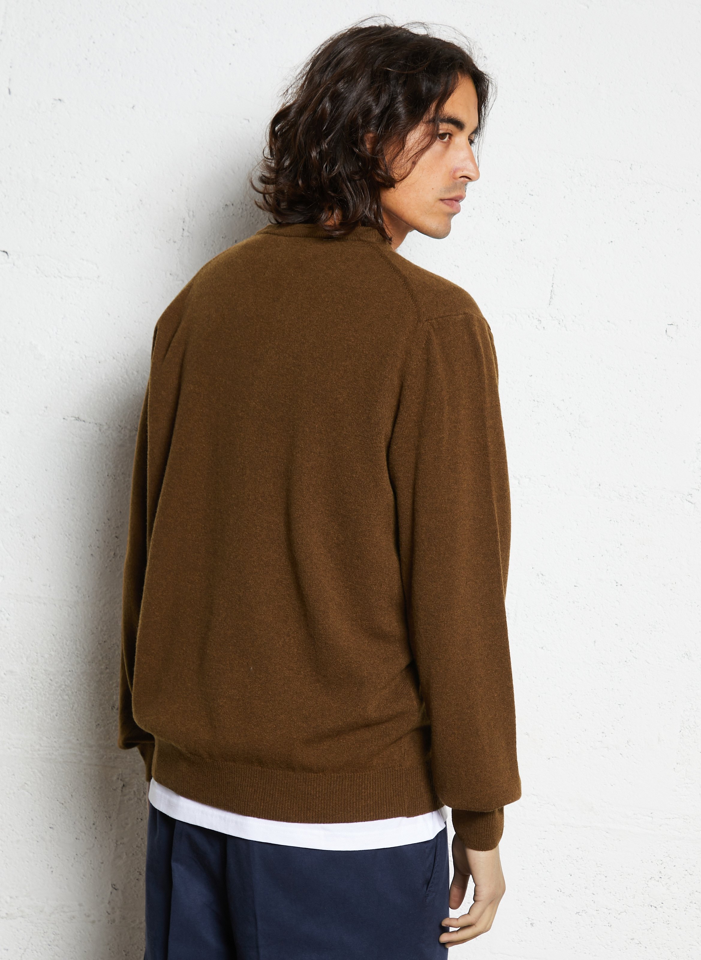 Wool V-neck sweater GANT Brown