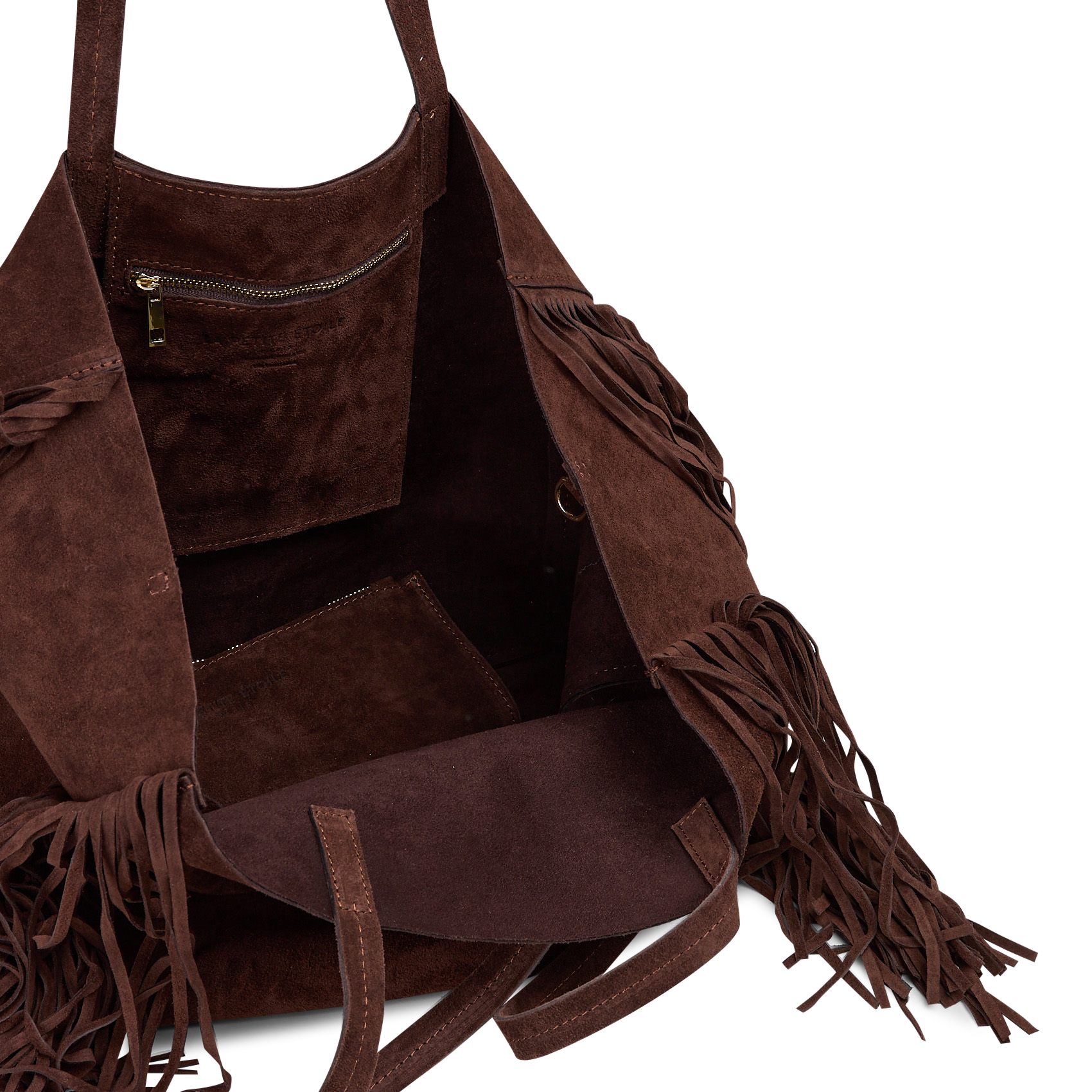 Shopper aus Veloursleder LA PETITE ETOILE Braun