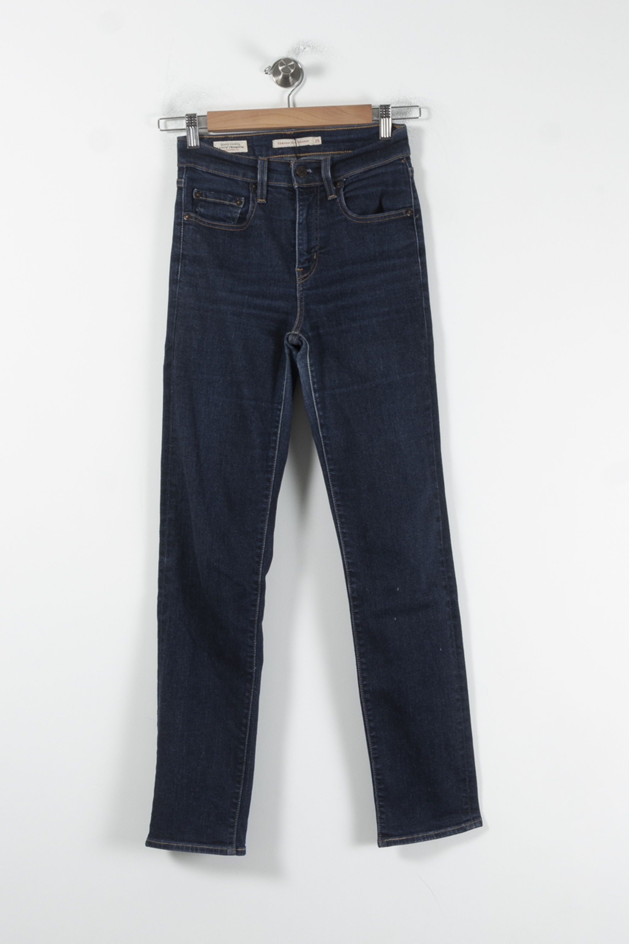Cropped slim jeans with studs LEVI'S - Seconde main Blue