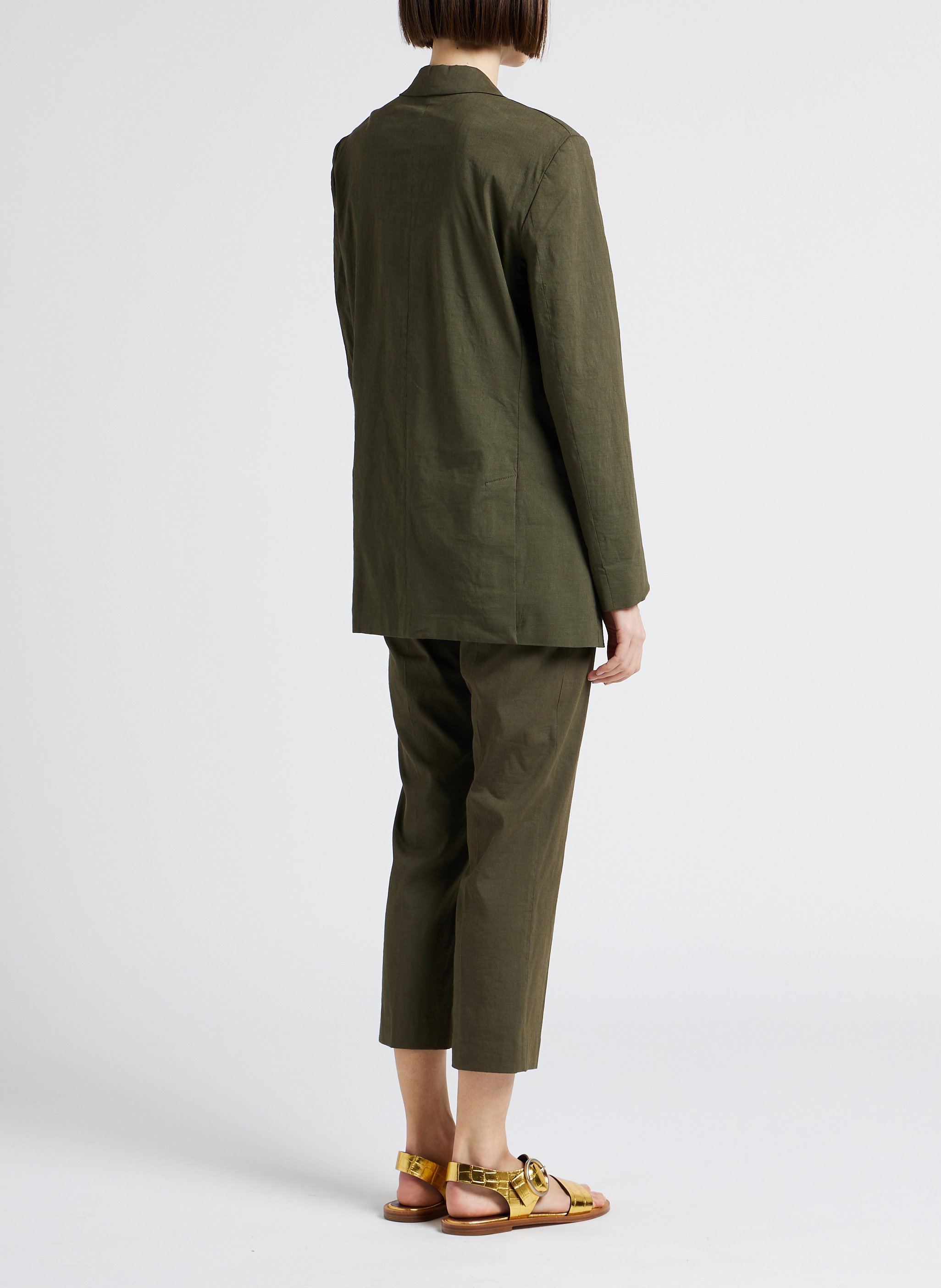 Capribroek | linnenblend THEORY Kaki