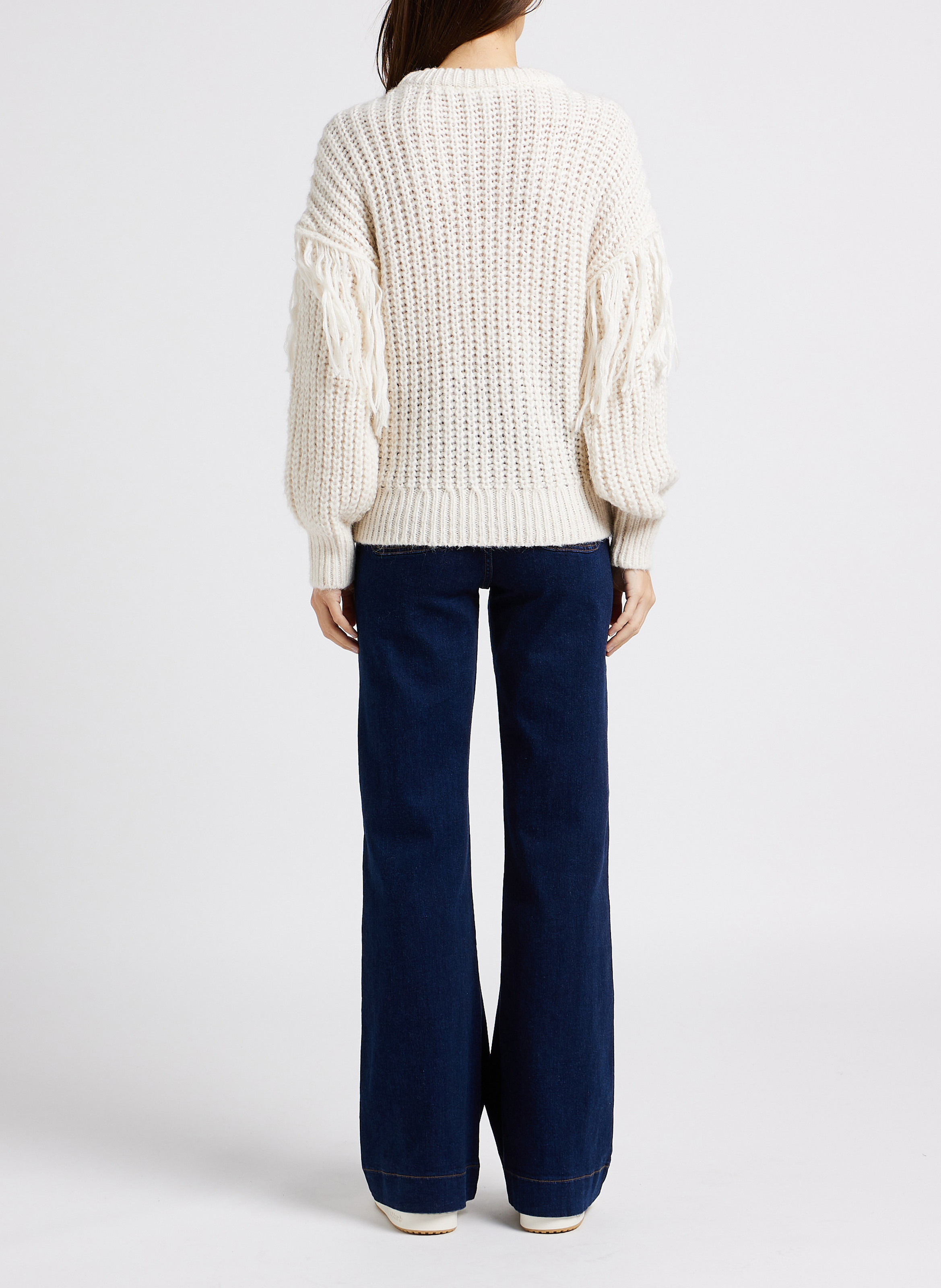 Gebreide trui met ronde hals VILA Wit