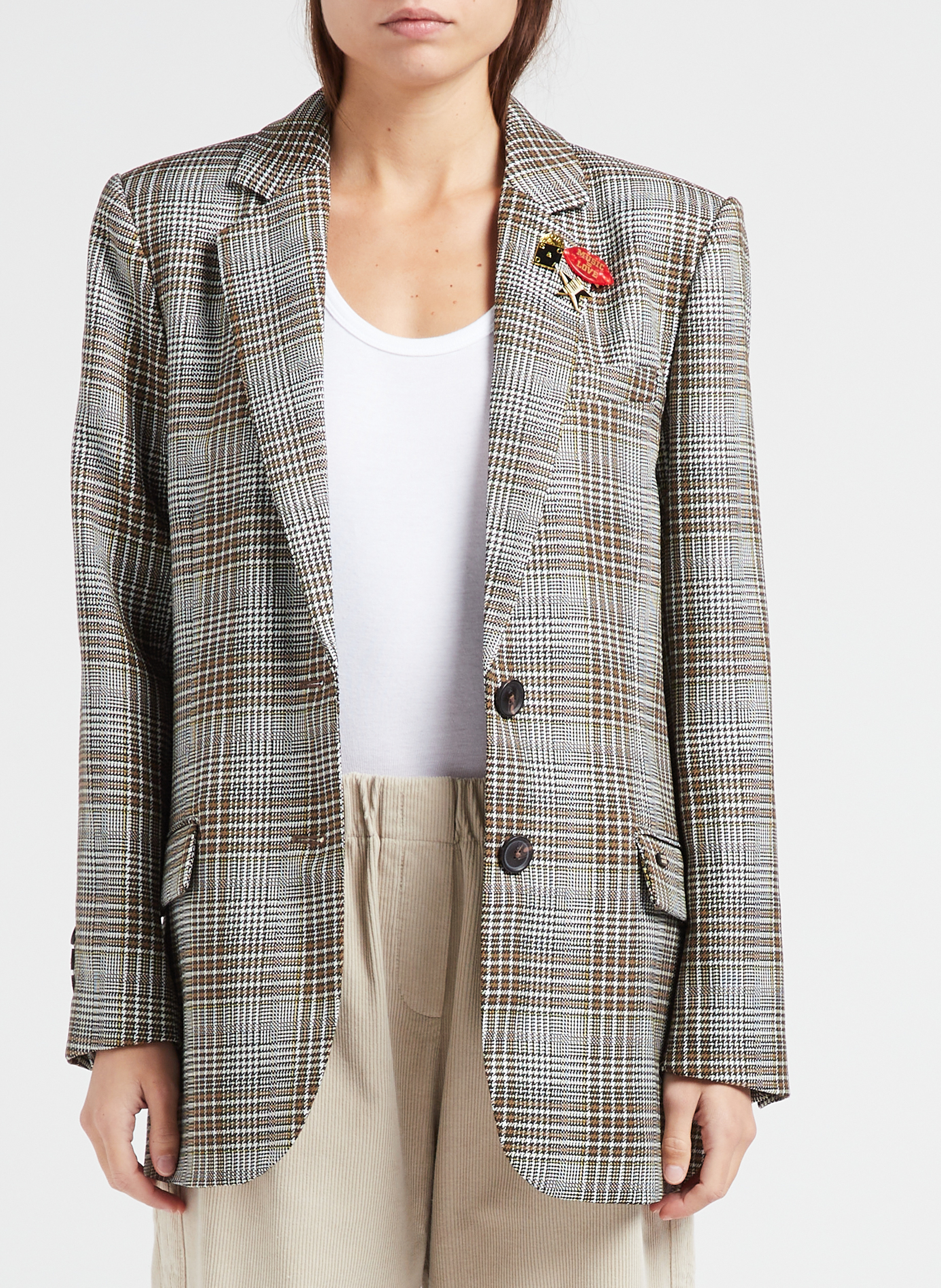 Gerade geschnittener Blazer mit Print SCOTCH AND SODA Mehrfarbig