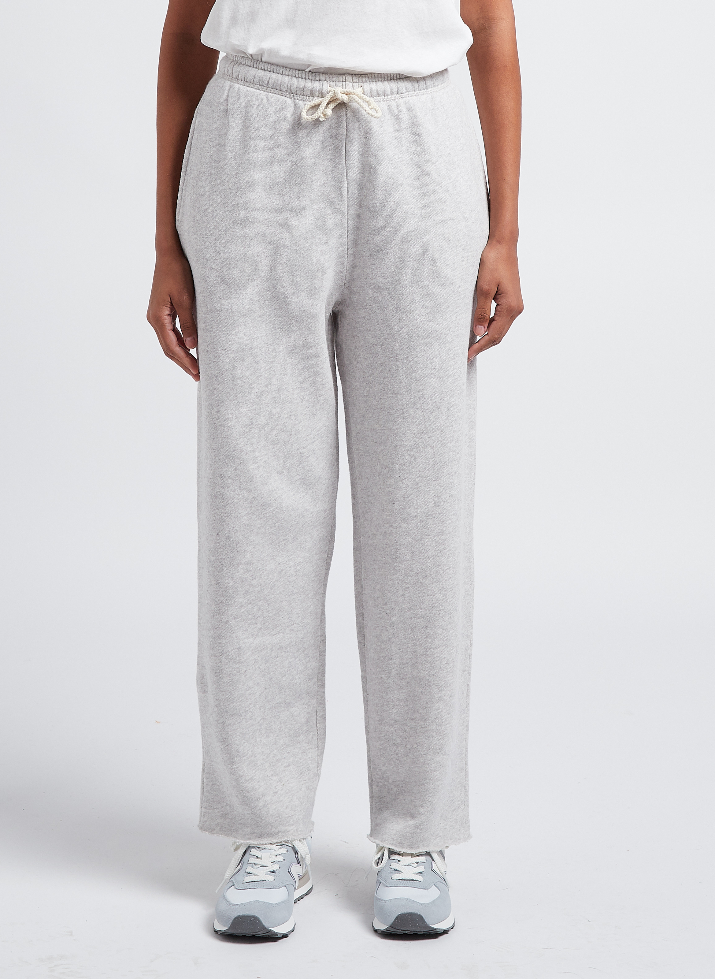 Jogging droit en coton AMERICAN VINTAGE Gris