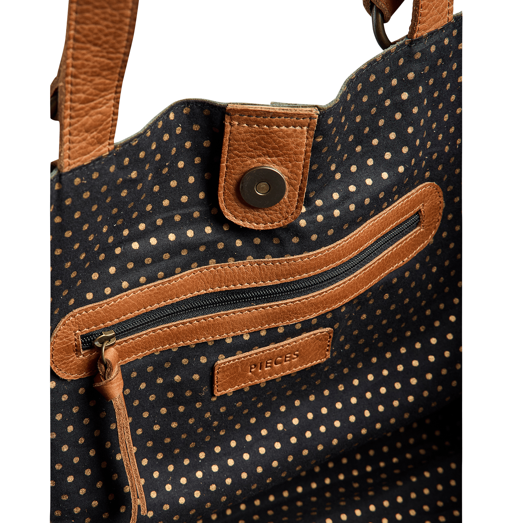 Sac porté épaule en cuir PIECES Vert