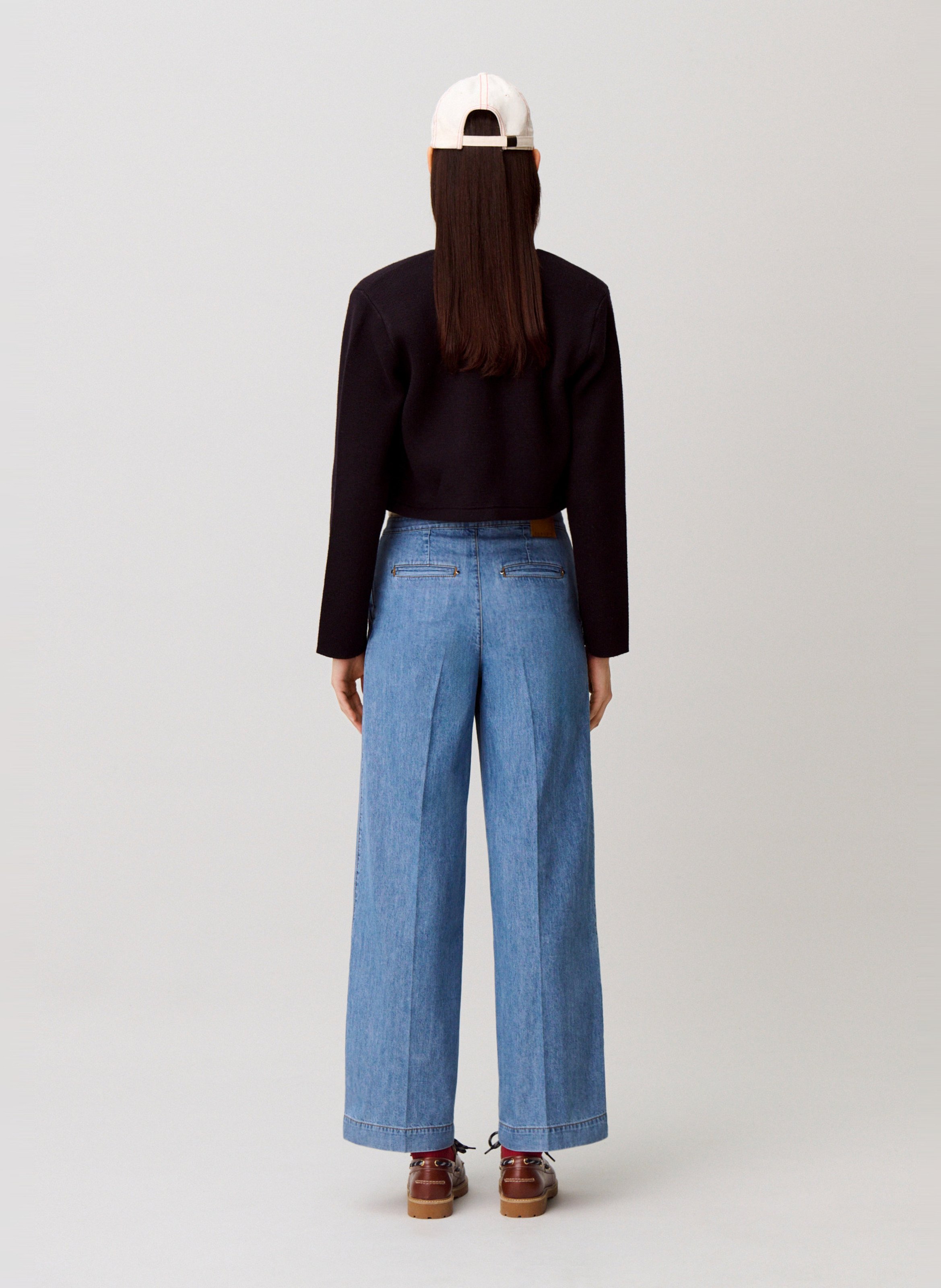 Jean large en coton CLAUDIE PIERLOT Bleu