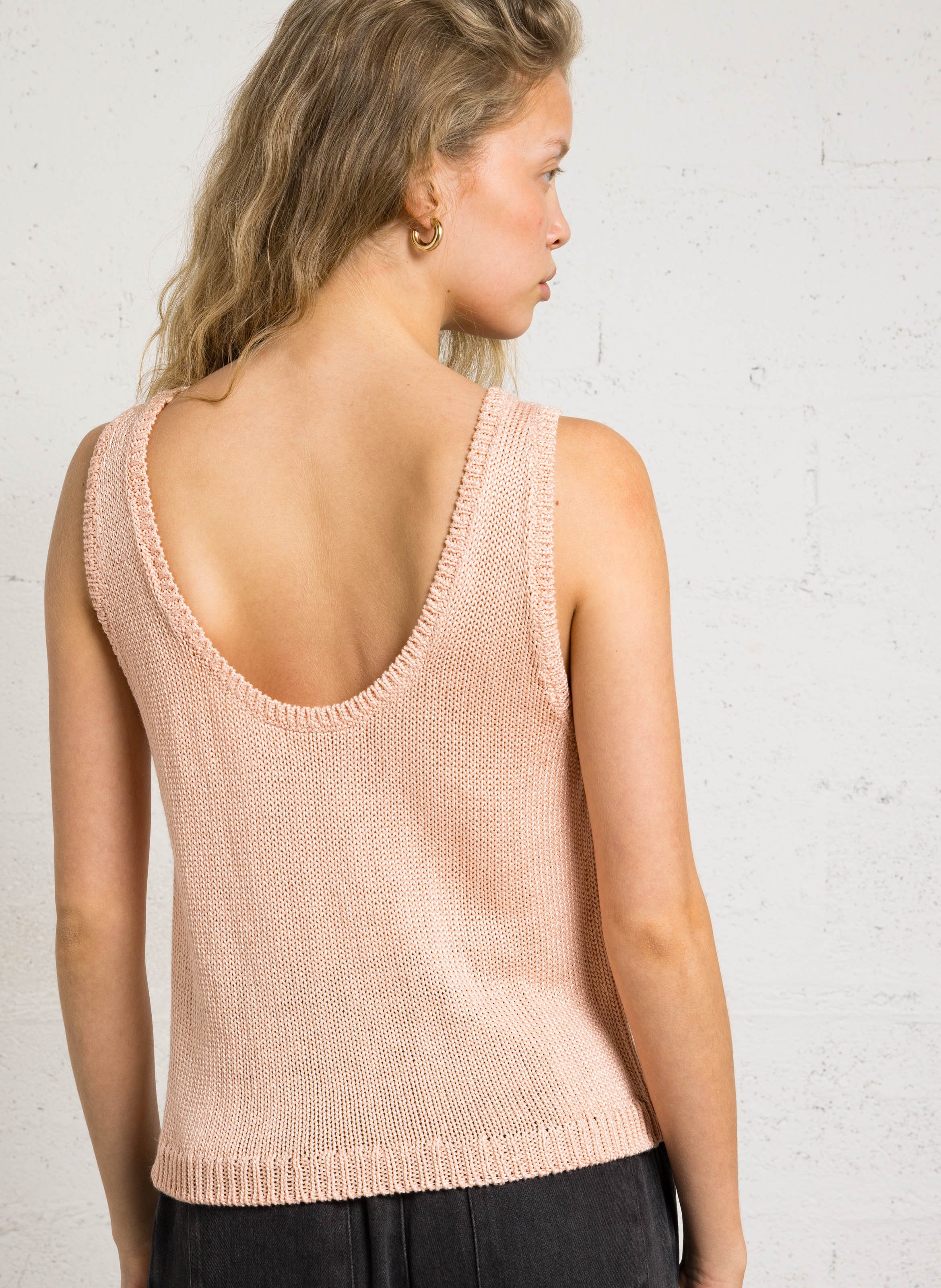 Recht gebreid hemdje Roze