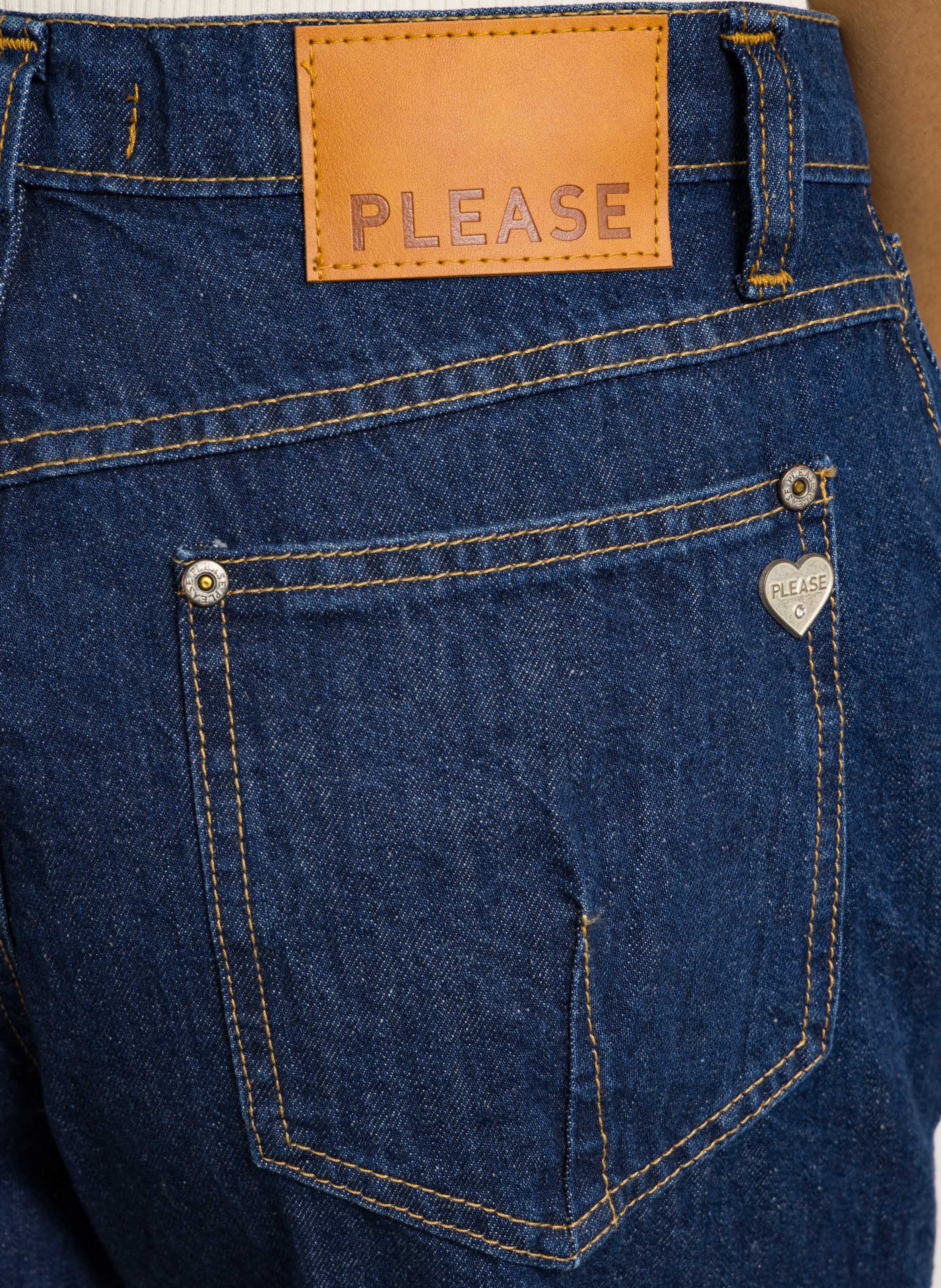 Wijde jeans PLEASE Blauw