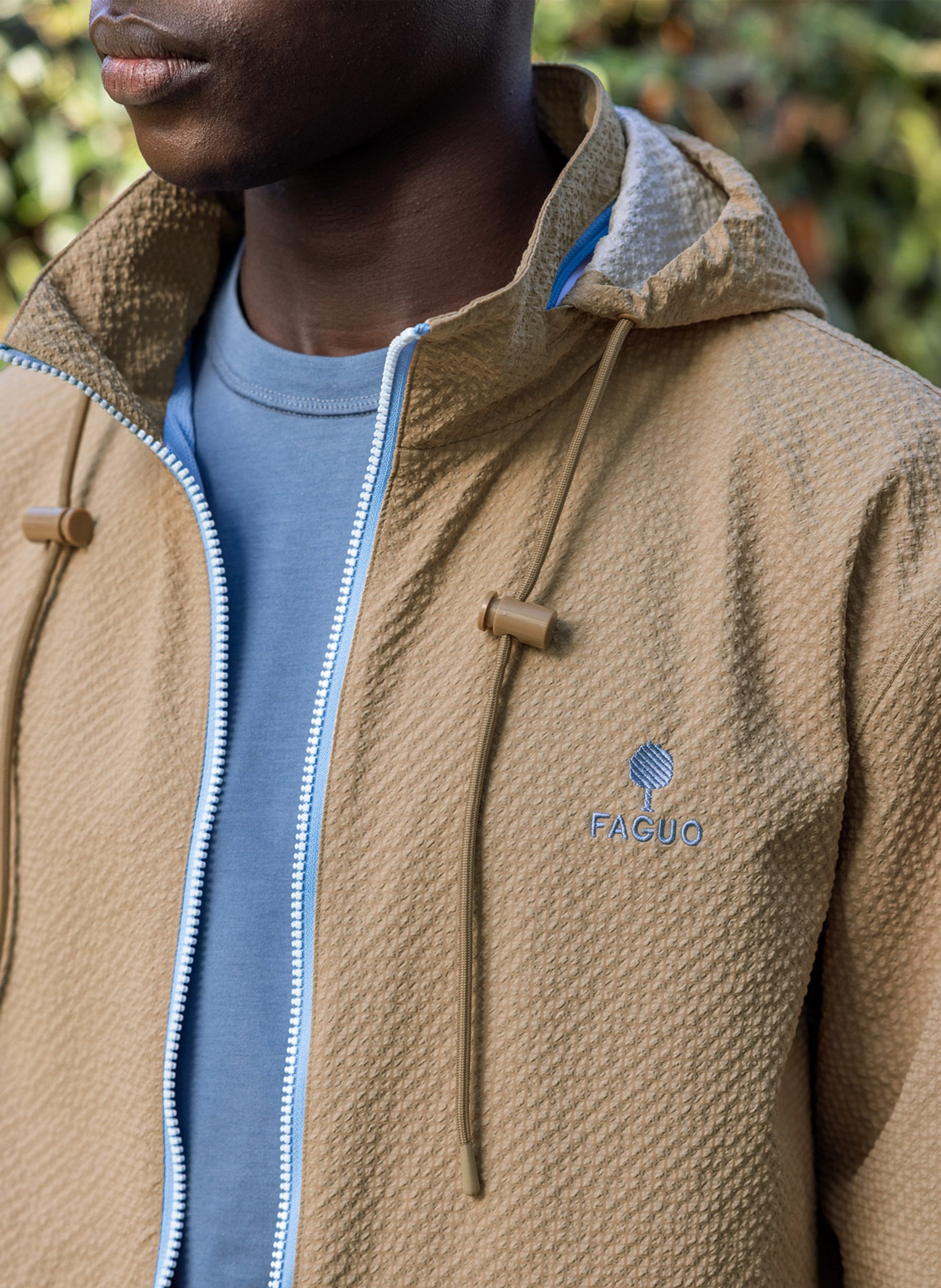 Straight-fit jasje met opstaande kraag FAGUO Beige