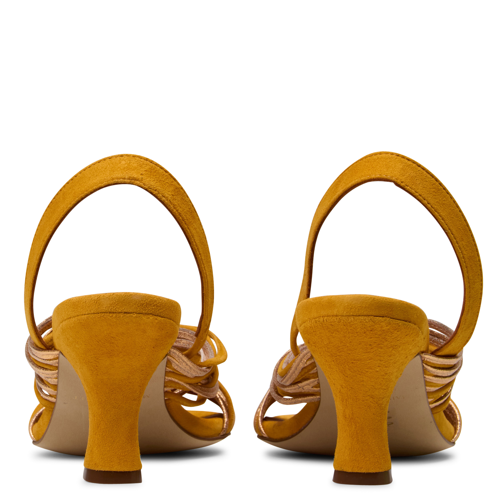 Sandales à talons en cuir velours MAISON TOUFET Jaune