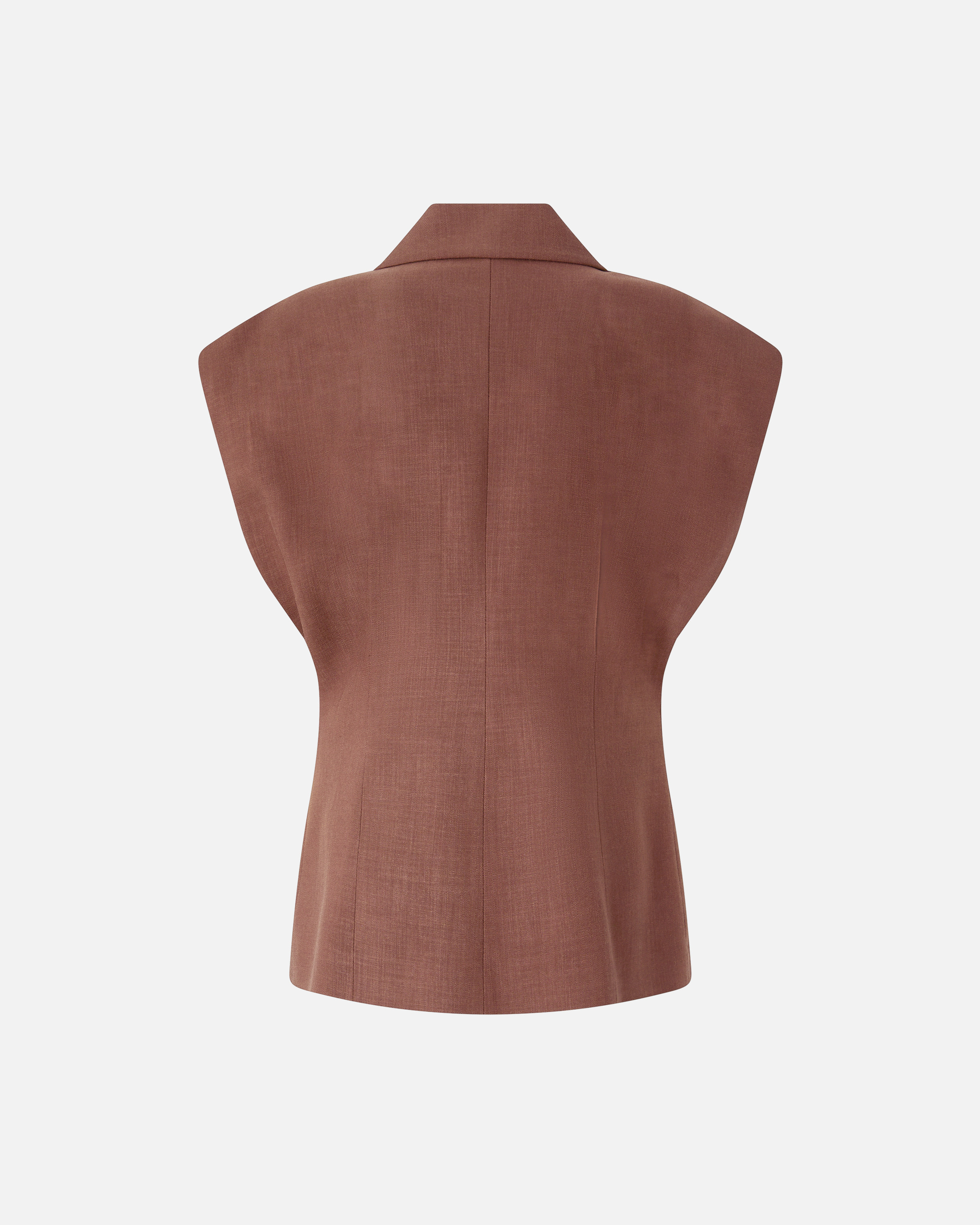 Veste sans manches effet rustique PINKO Marron