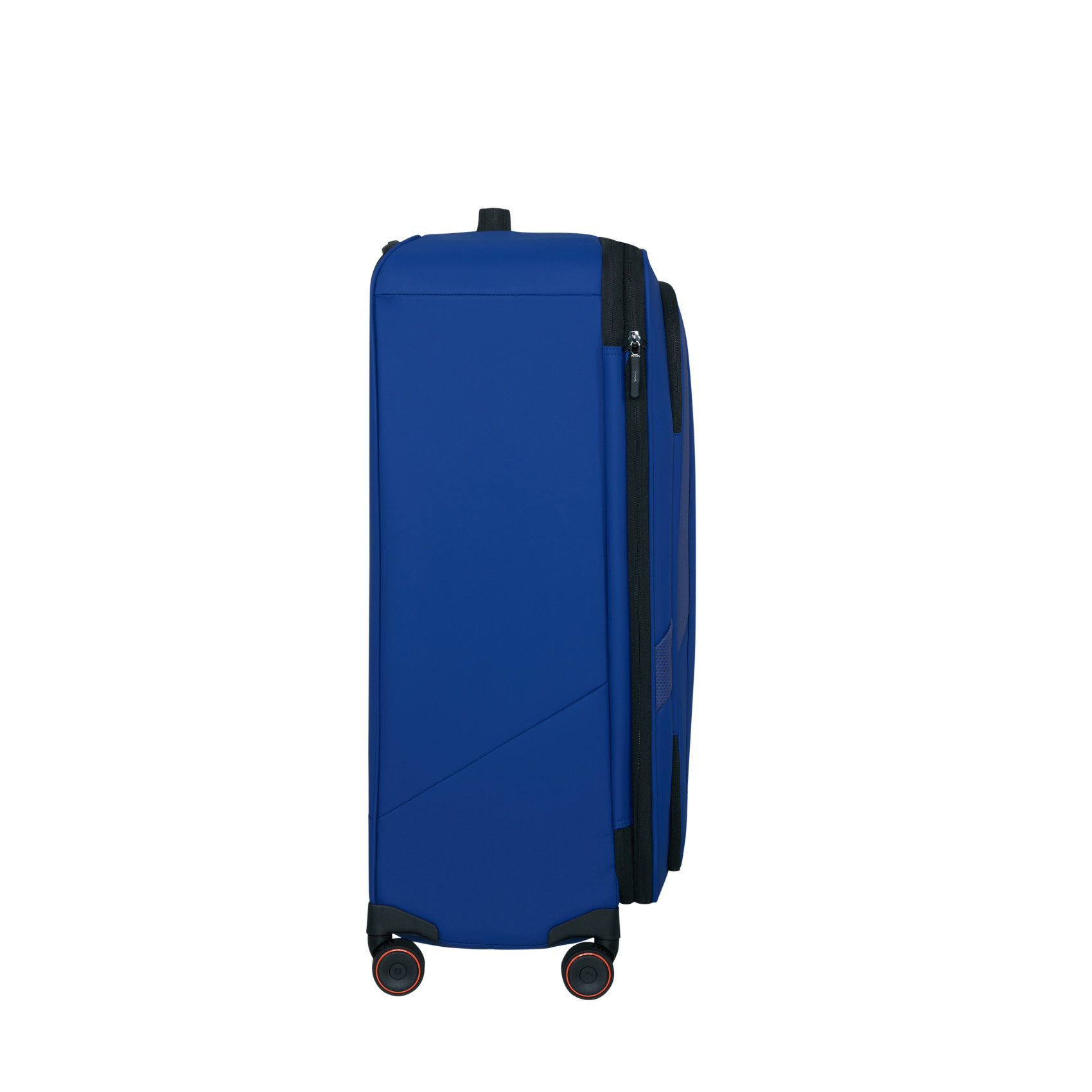 Glazed suitcase 4 wheels size L Blue