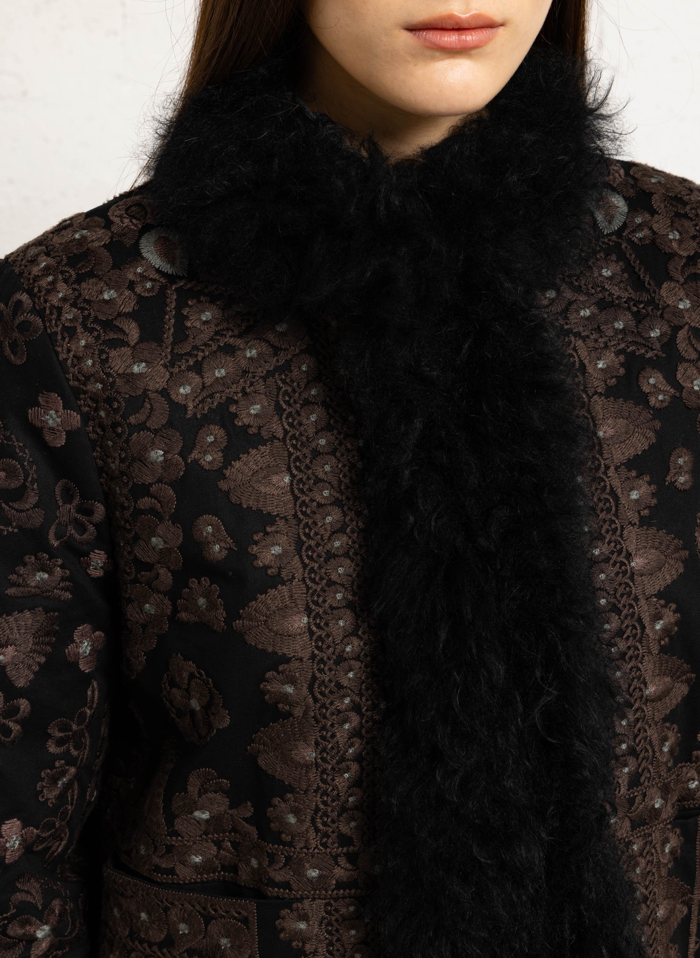 Embroidered cotton jacket | Black ANTIK BATIK Women