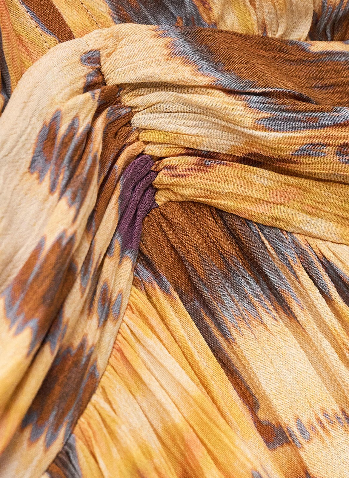 Halflange jurk met print BA&SH Geel