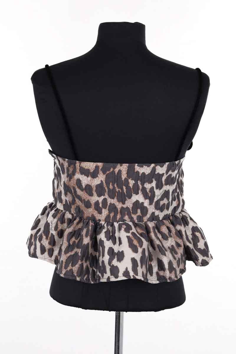 Azawood sleeveless top GANNI - Seconde Main Brown