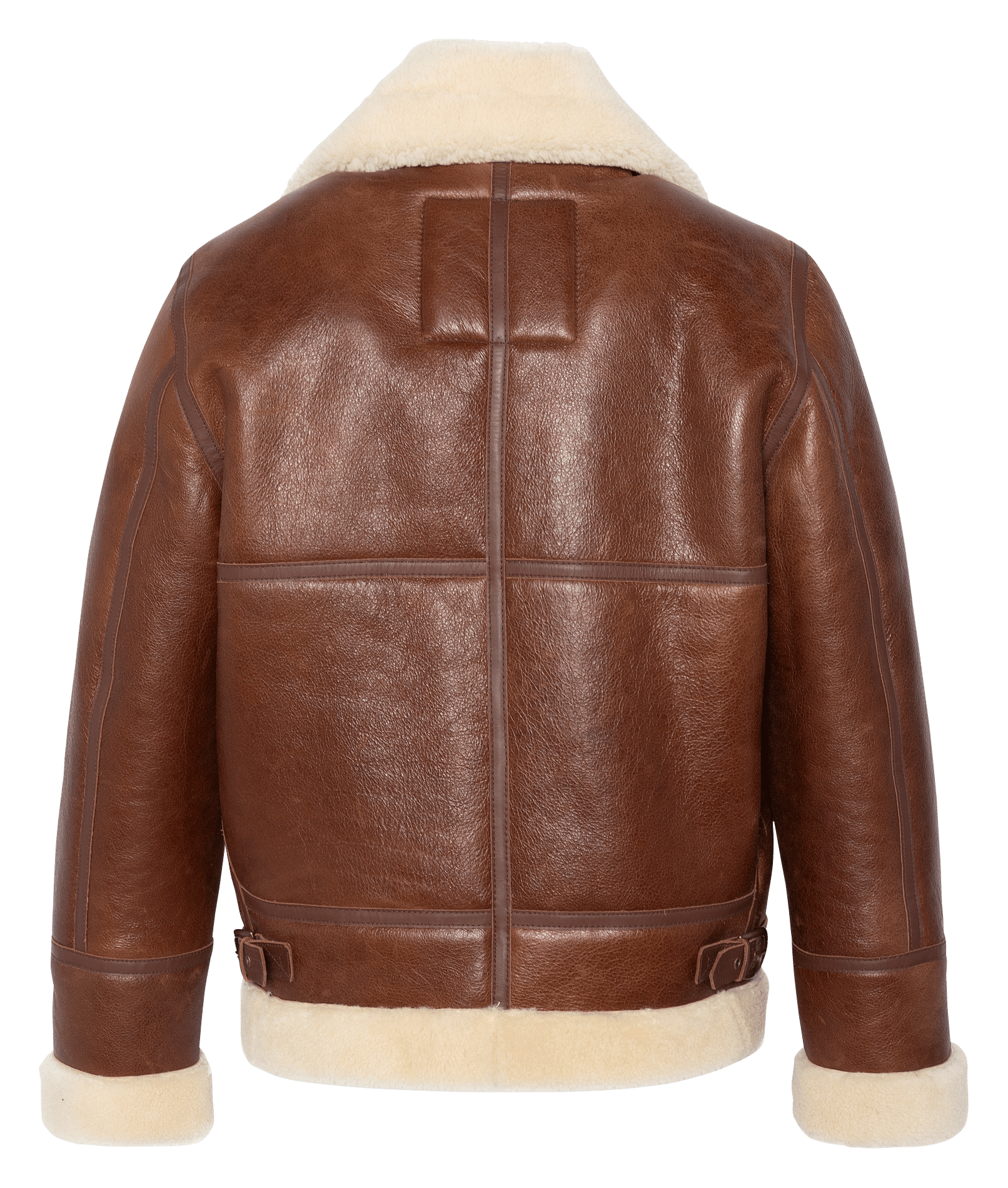 Straight leather jacket SCHOTT Brown