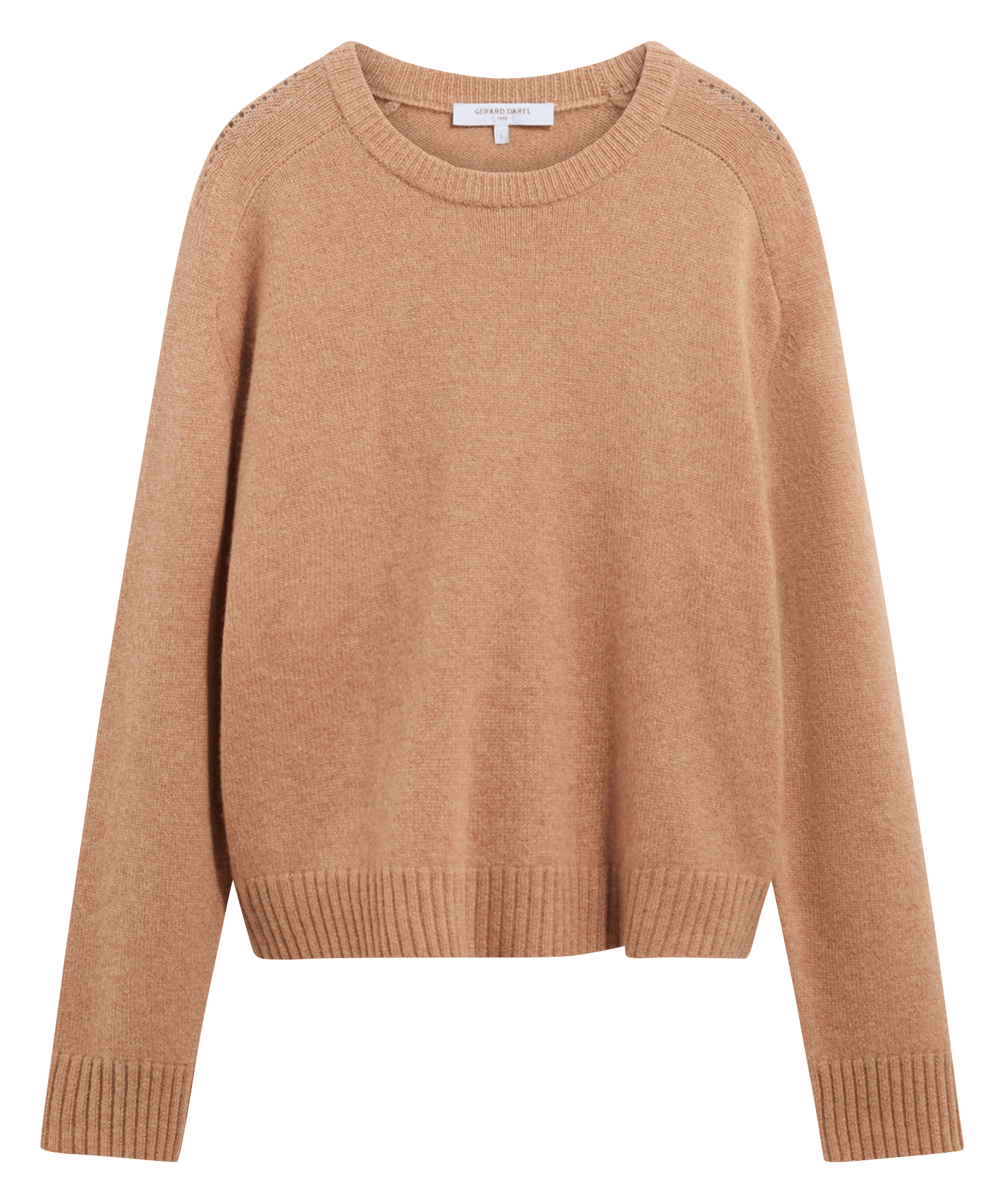 Oversized round neck cashmere sweater GERARD DAREL Brown