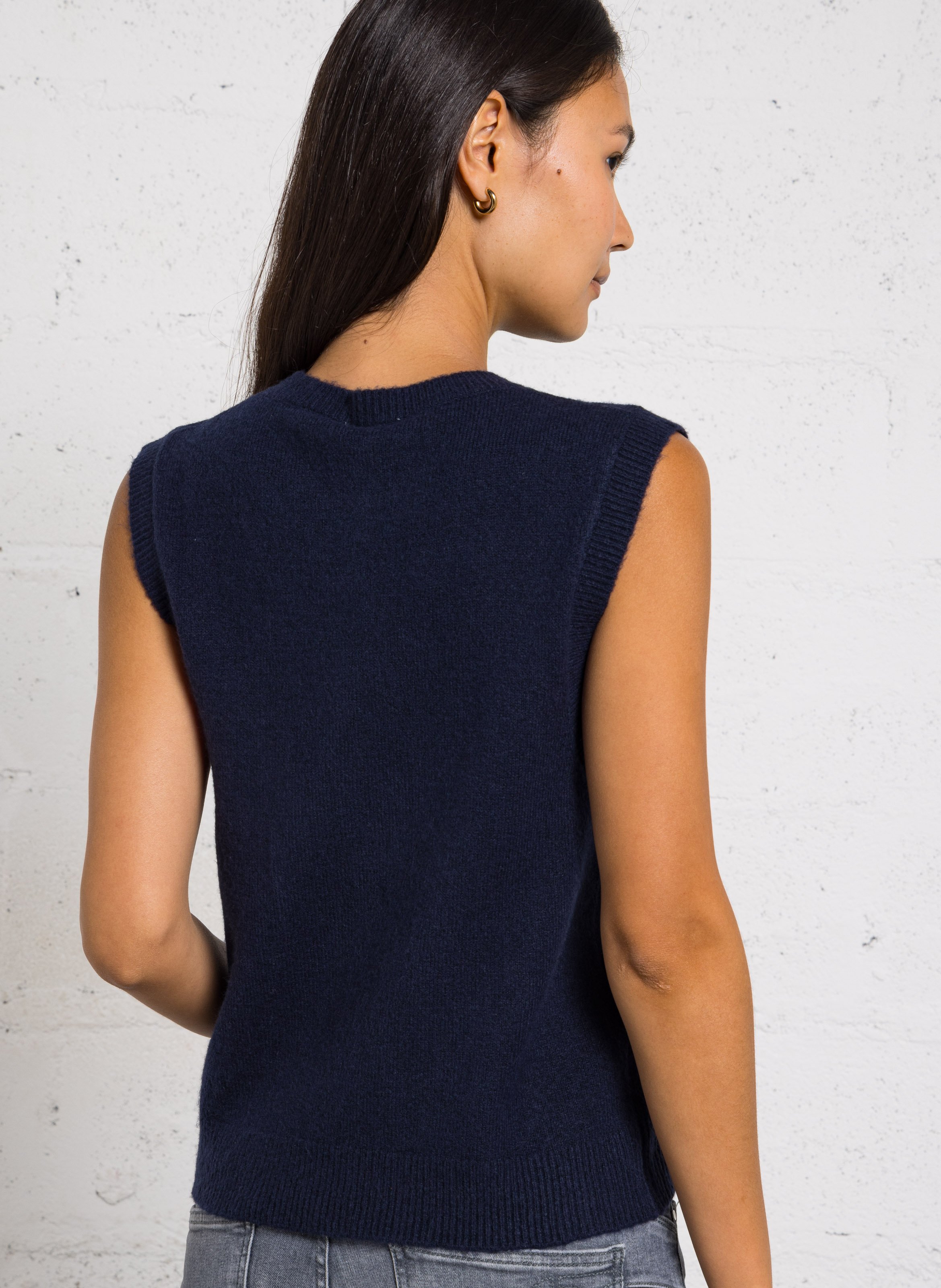 Gilet droit col rond LA PETITE ETOILE Bleu