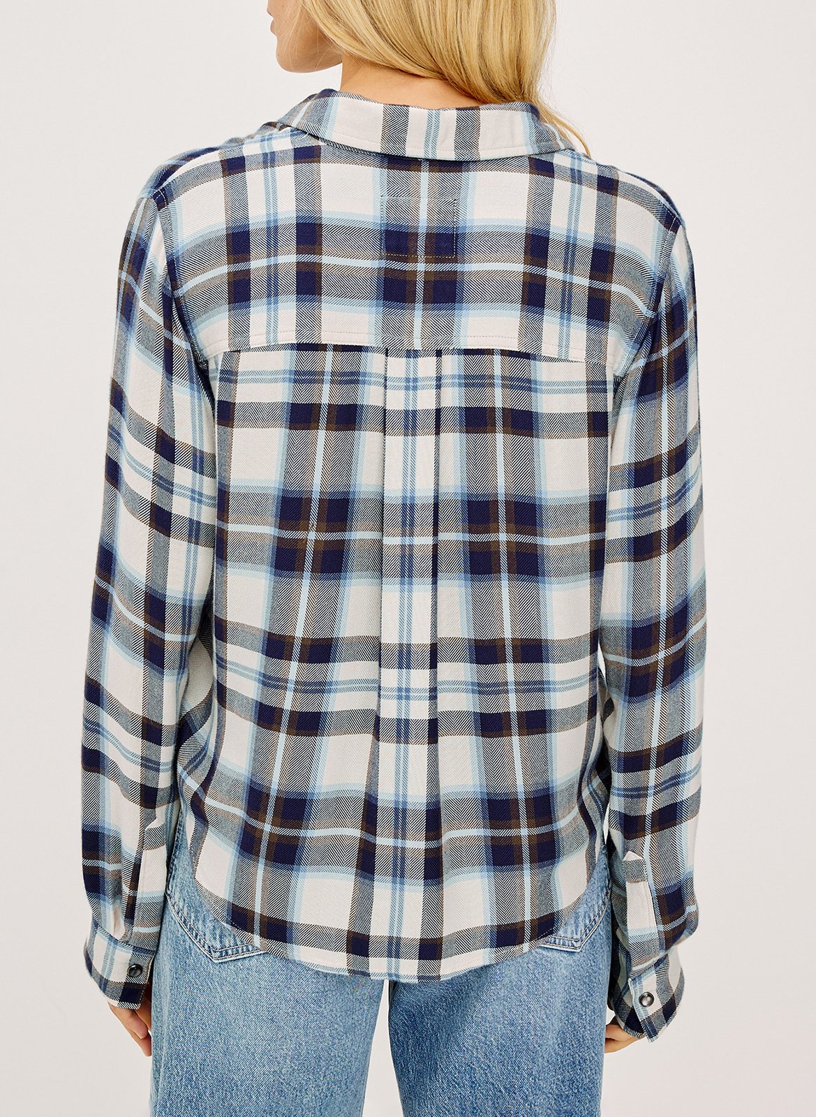 Short flowing checked shirt RAILS Blue