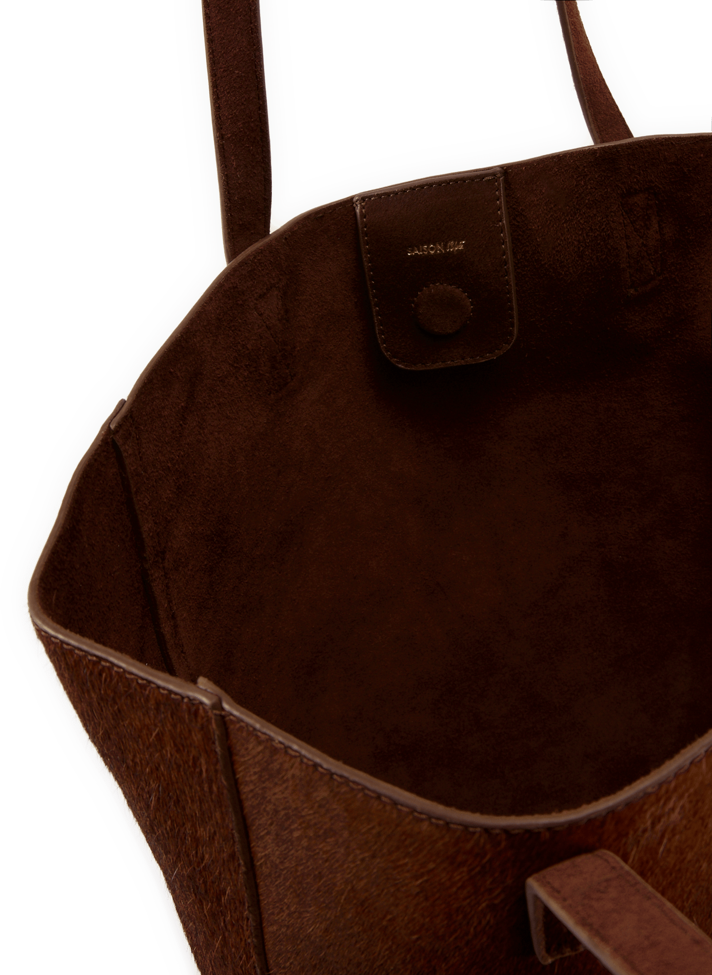 Leather tote bag Gab SAISON 1865 Brown