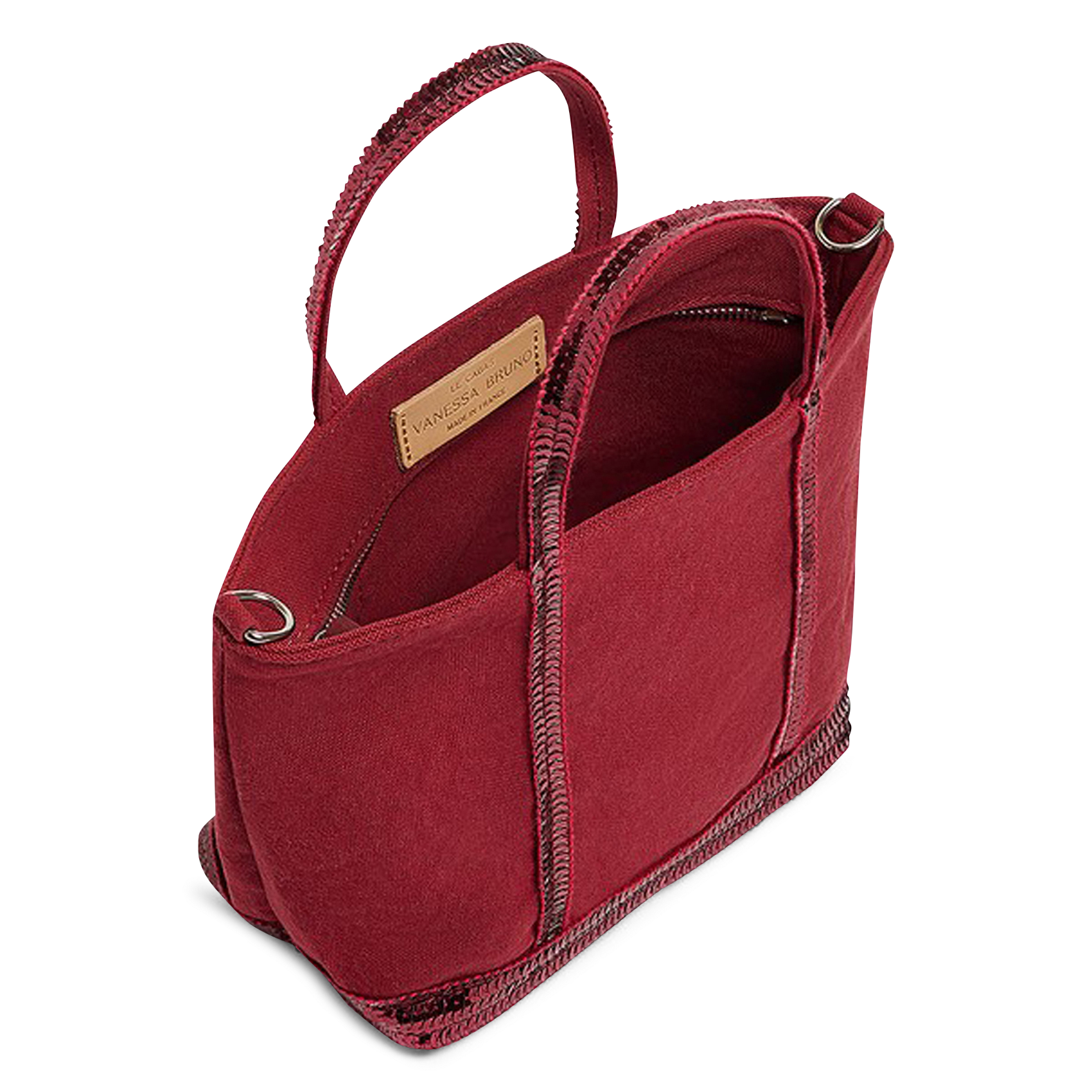 Mini canvas and sequin tote bag | Red VANESSA BRUNO Women