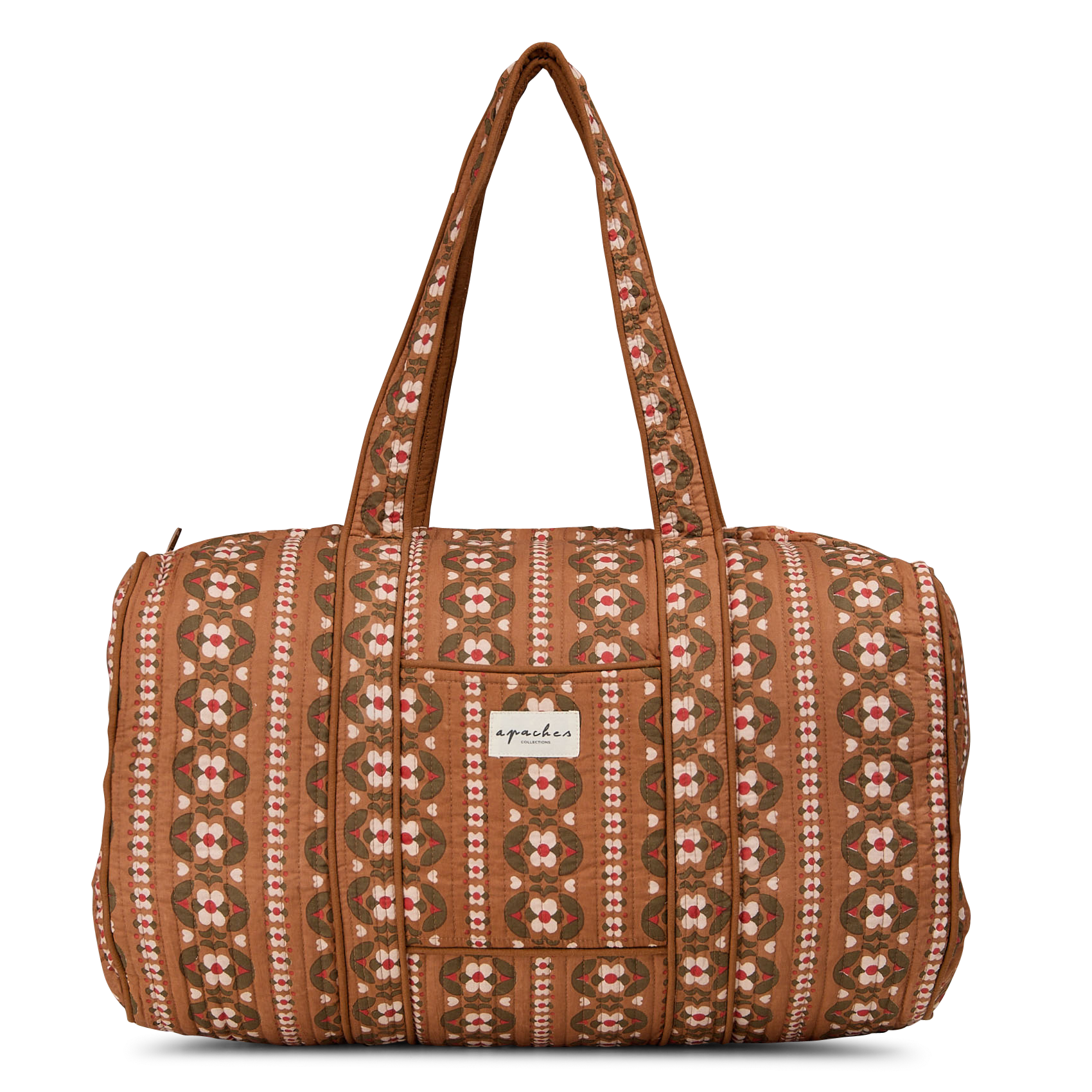 Sac weekend en coton imprimé APACHES COLLECTIONS Beige