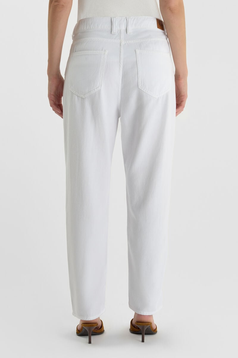High-waisted loose-fit buttoned jeans LE TEMPS DES CERISES White