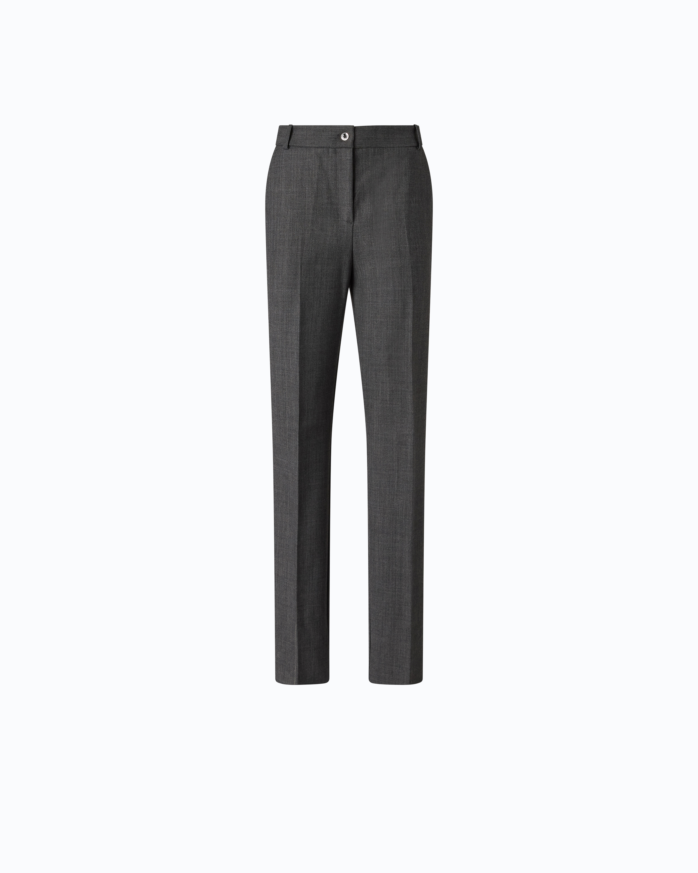 Stretch wool-blend cigarette trousers | Grey PINKO Women